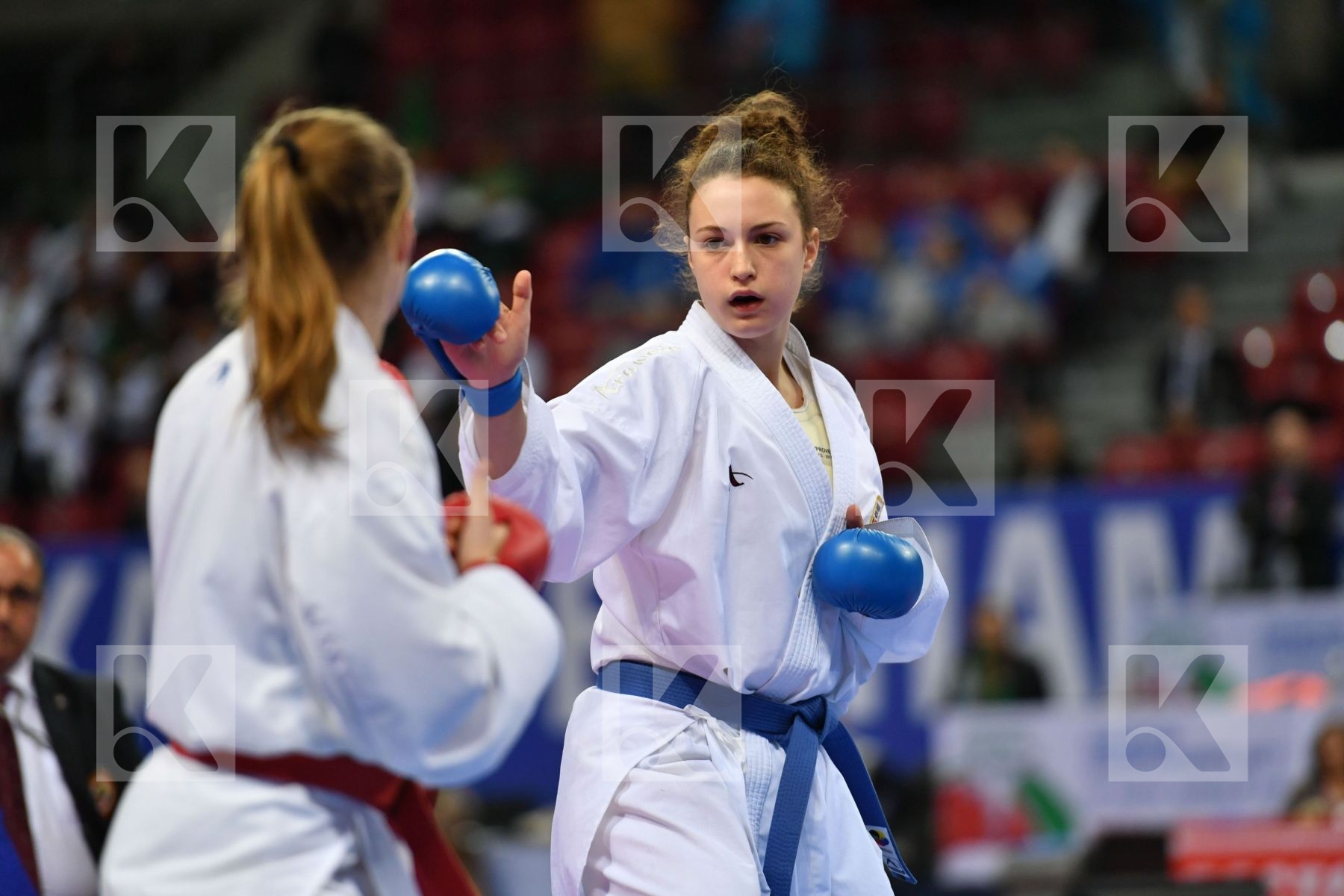 Belgium, Brognon Eva, Cadet kumite female 54+ kg, Milovanovic An