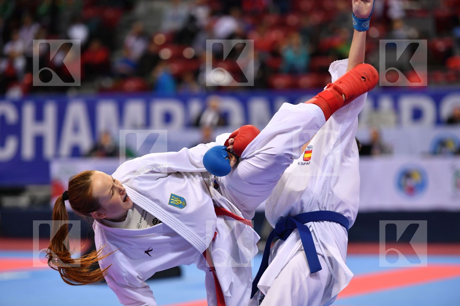 Espinosa lopez Maria Miastkovska Anastasiia Spain U21 kumite fem