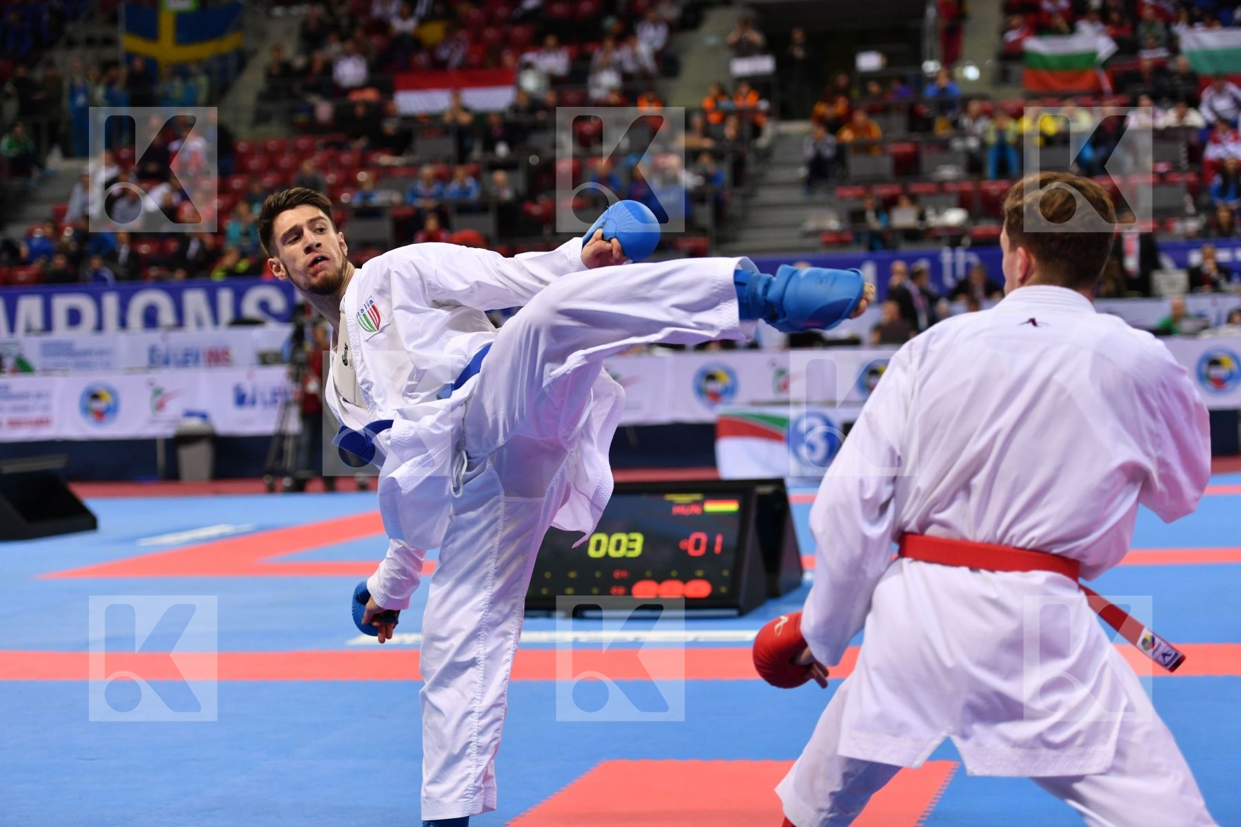 Harspataki Gabor Hungary Italy Martina Michele U21 kumite male -