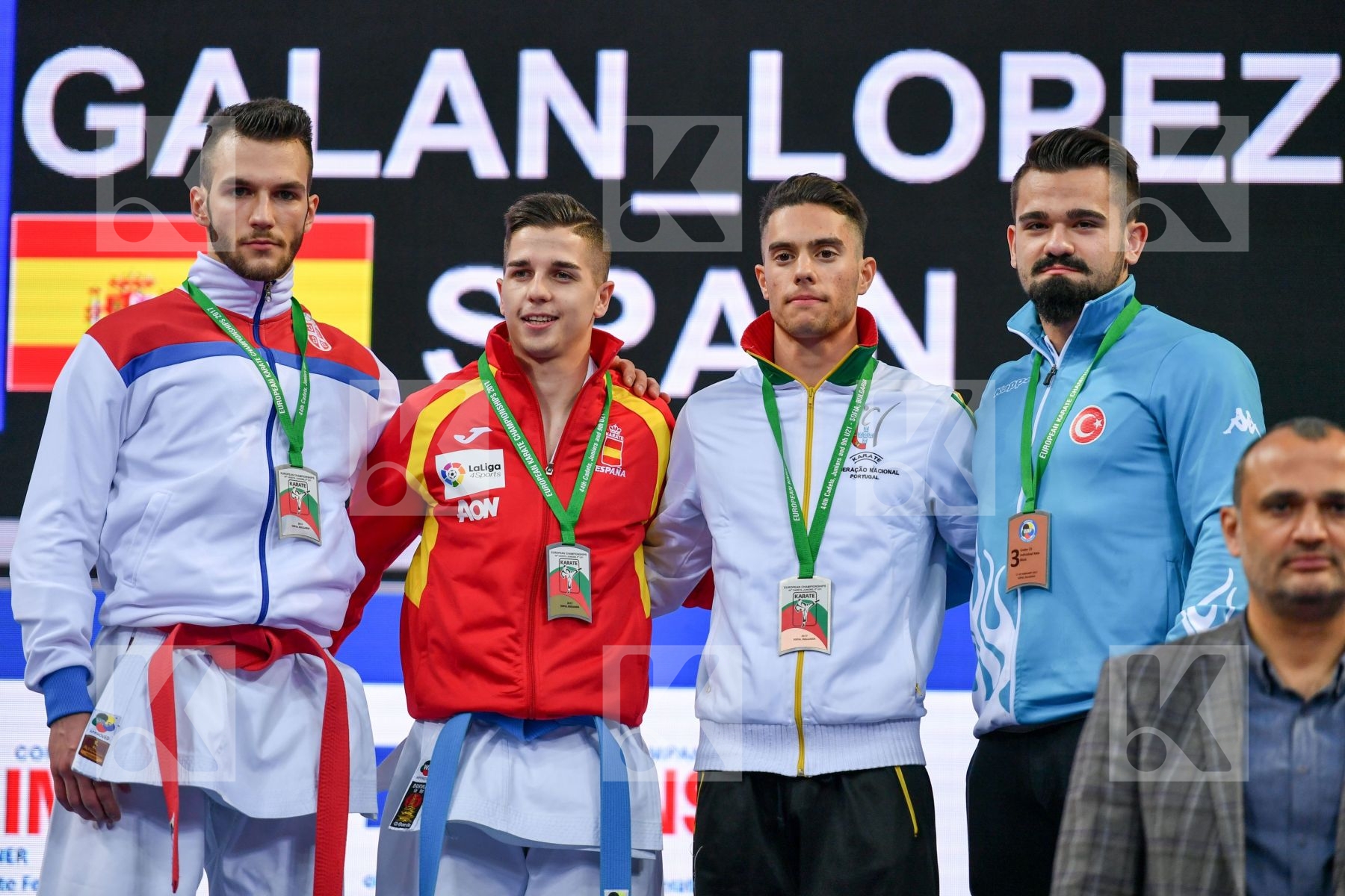 Fernandes David Galan Lopez Sergio Goktas Emre Vefa podium Portu