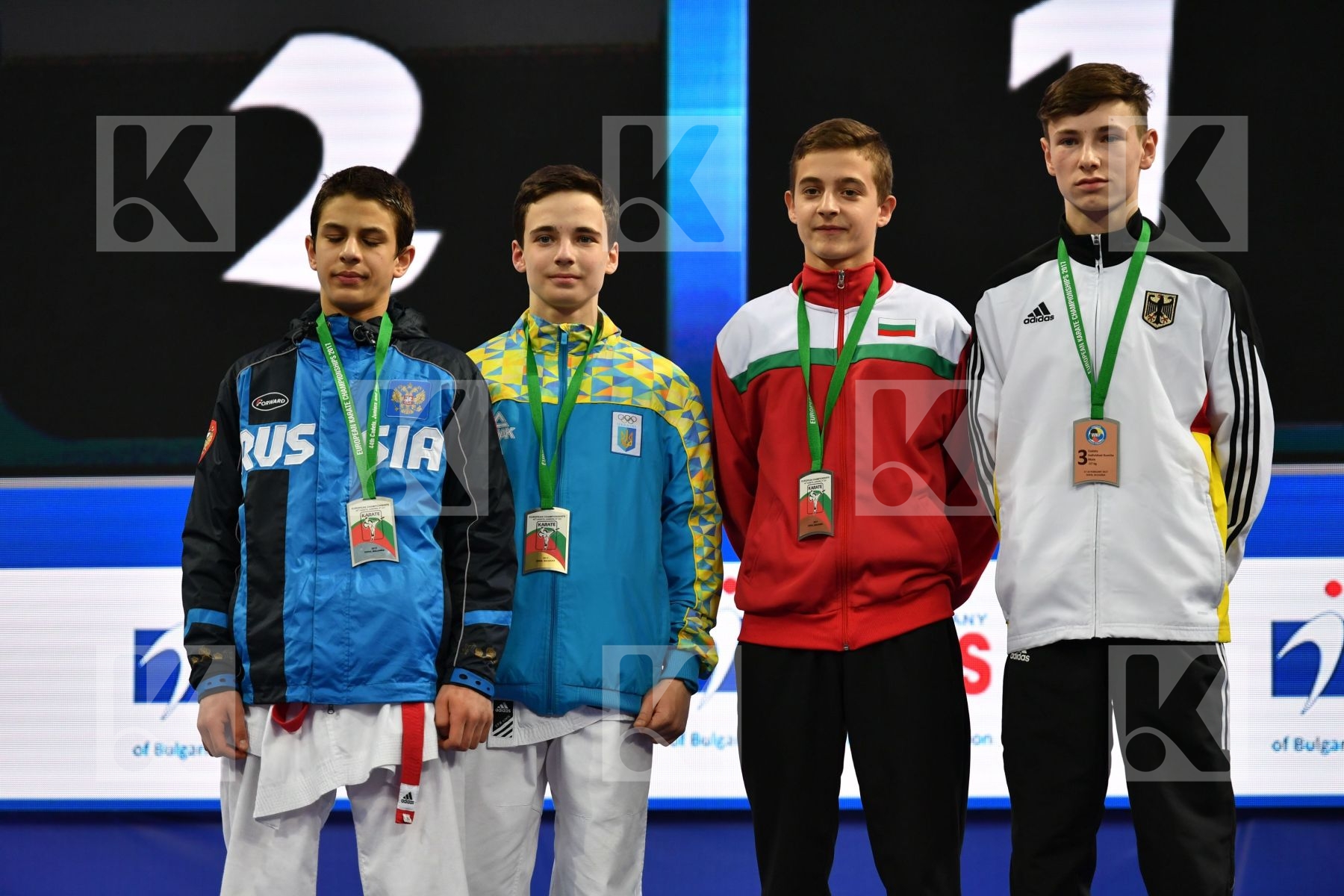 Bulgaria Cadet kumite male -57 kg Germany Meissner Paul Ogannisi
