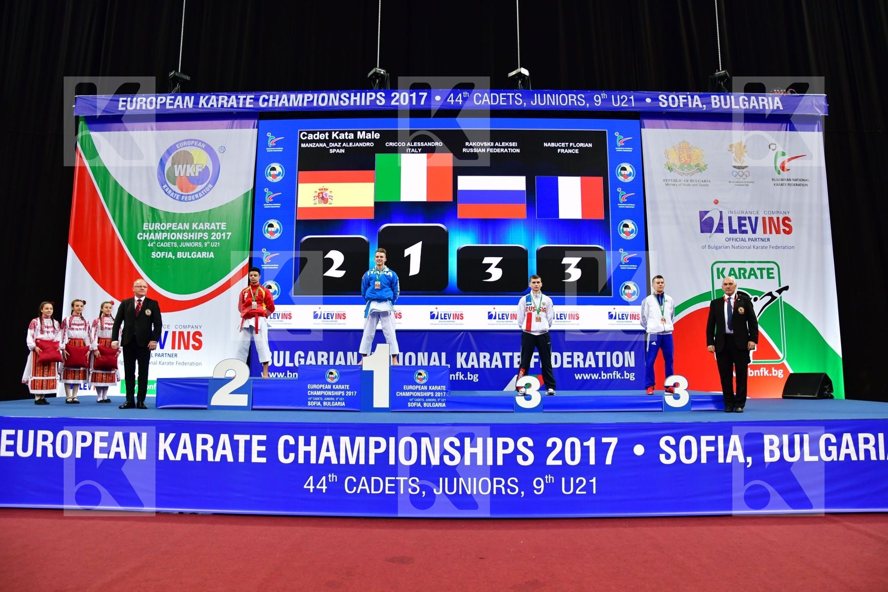 Cadet kata male Cricco Alessandro France Italy Manzana Diaz Alej