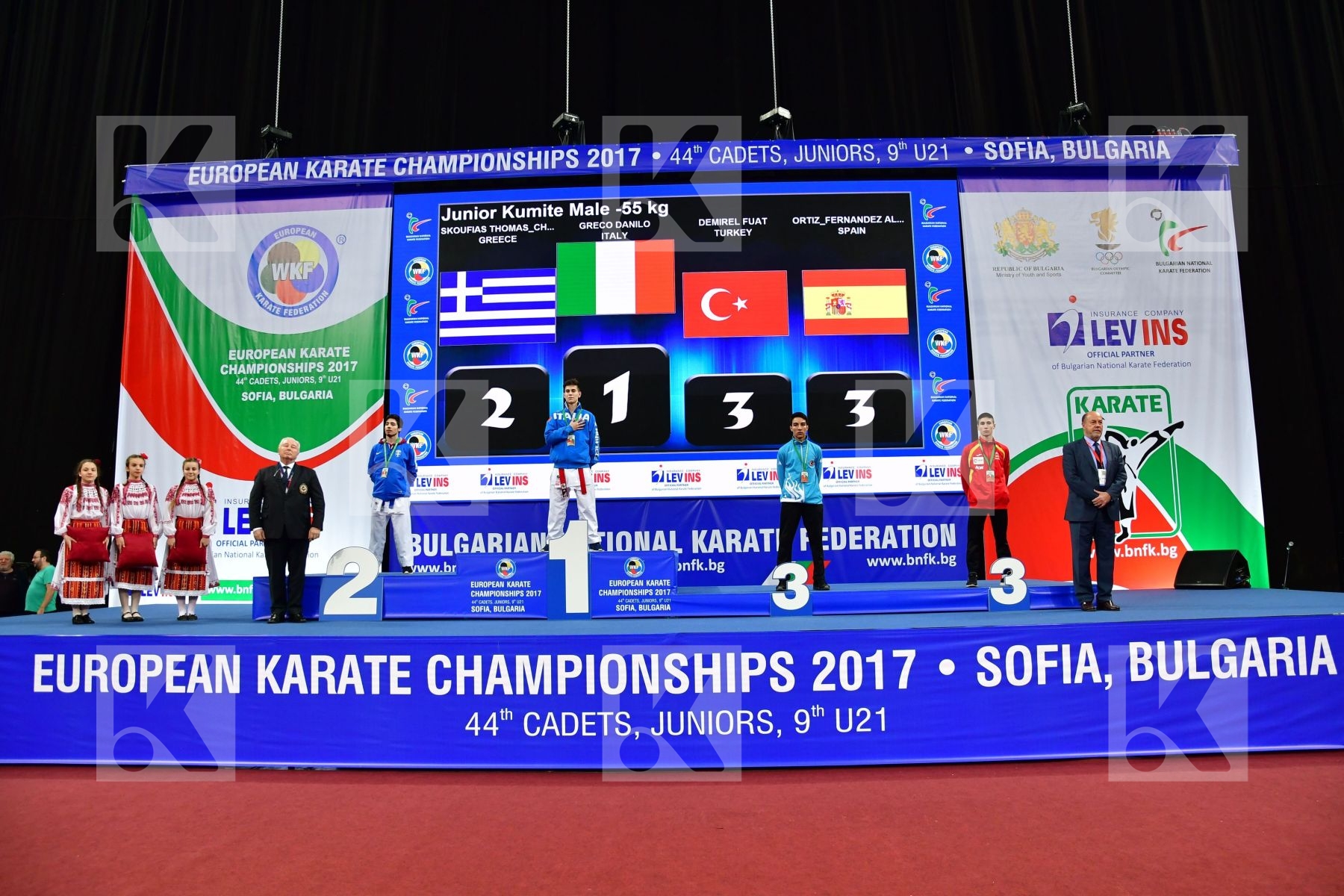 Demirel Fuat Greco Danilo Greece Italy Junior kumite male -55 kg