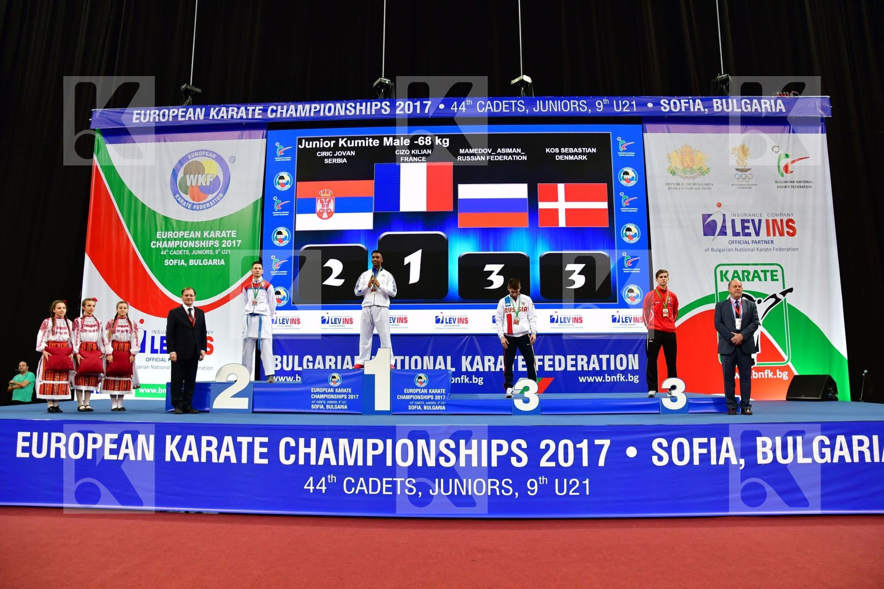 Ciric Jovan Cizo Kilian Denmark France Junior kumite male -68 kg