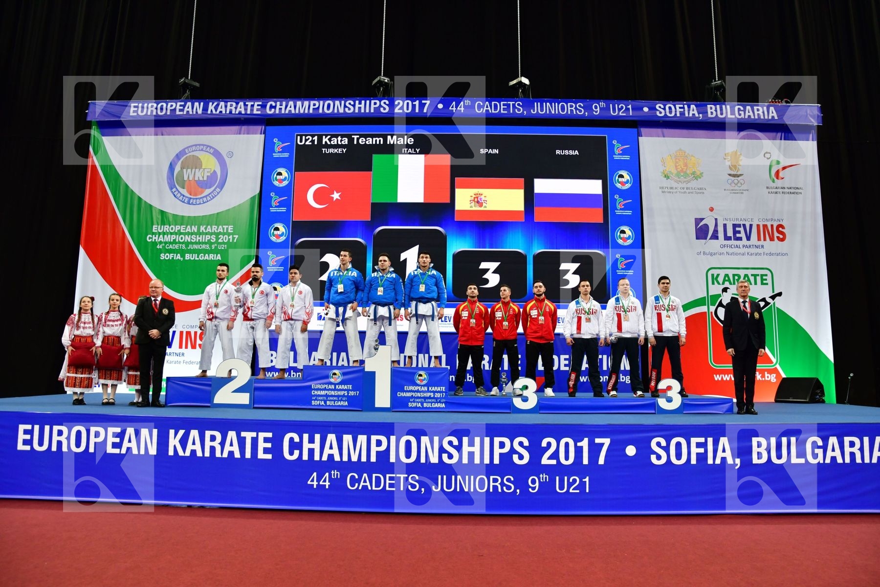 Italy podium Russia Russian federation Spain Turkey U21 kata tea