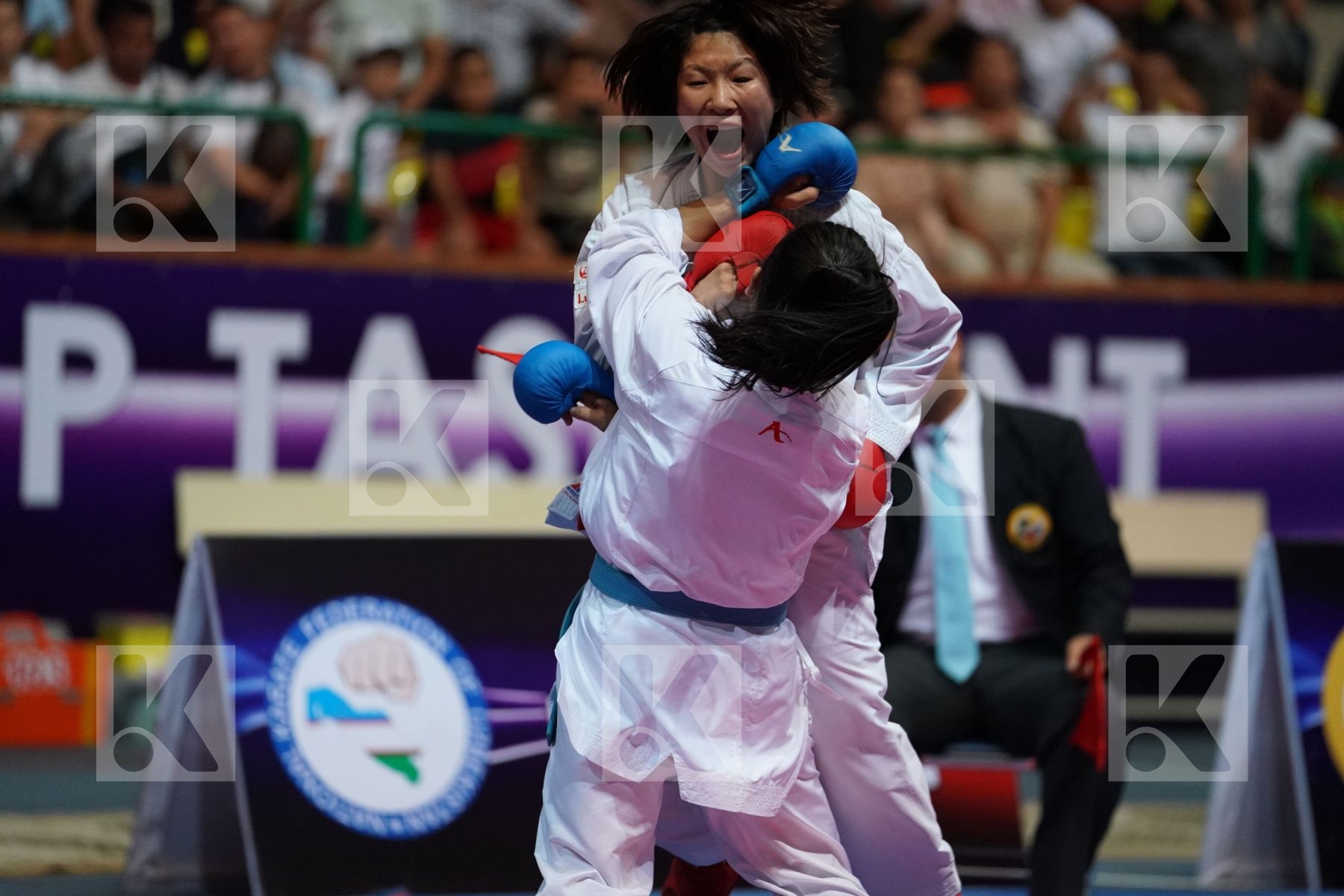 MIYAHARA MIHO (JAPAN) vs BABAEVA BAKHRINISO (UZBEKISTAN) in Senior Kumite -50 Kg - Final bout