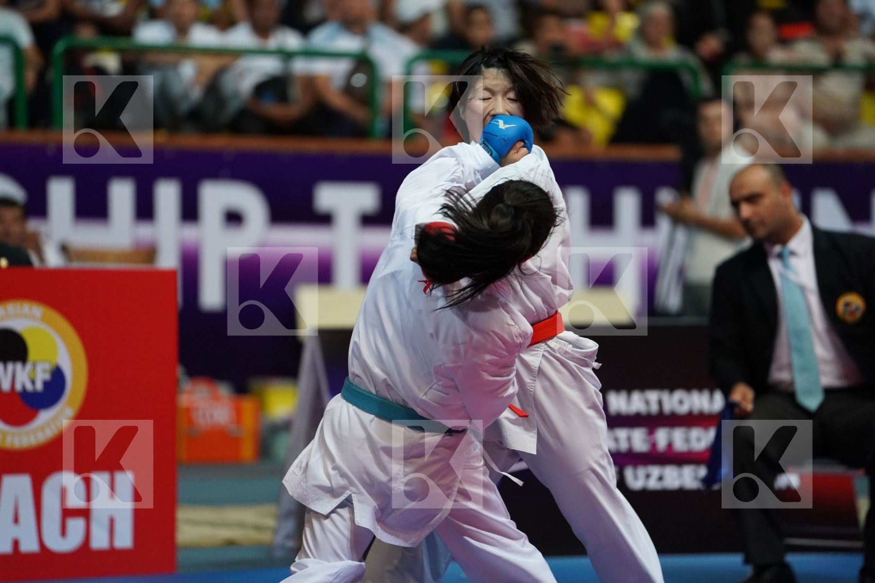 MIYAHARA MIHO (JAPAN) vs BABAEVA BAKHRINISO (UZBEKISTAN) in Senior Kumite -50 Kg - Final bout