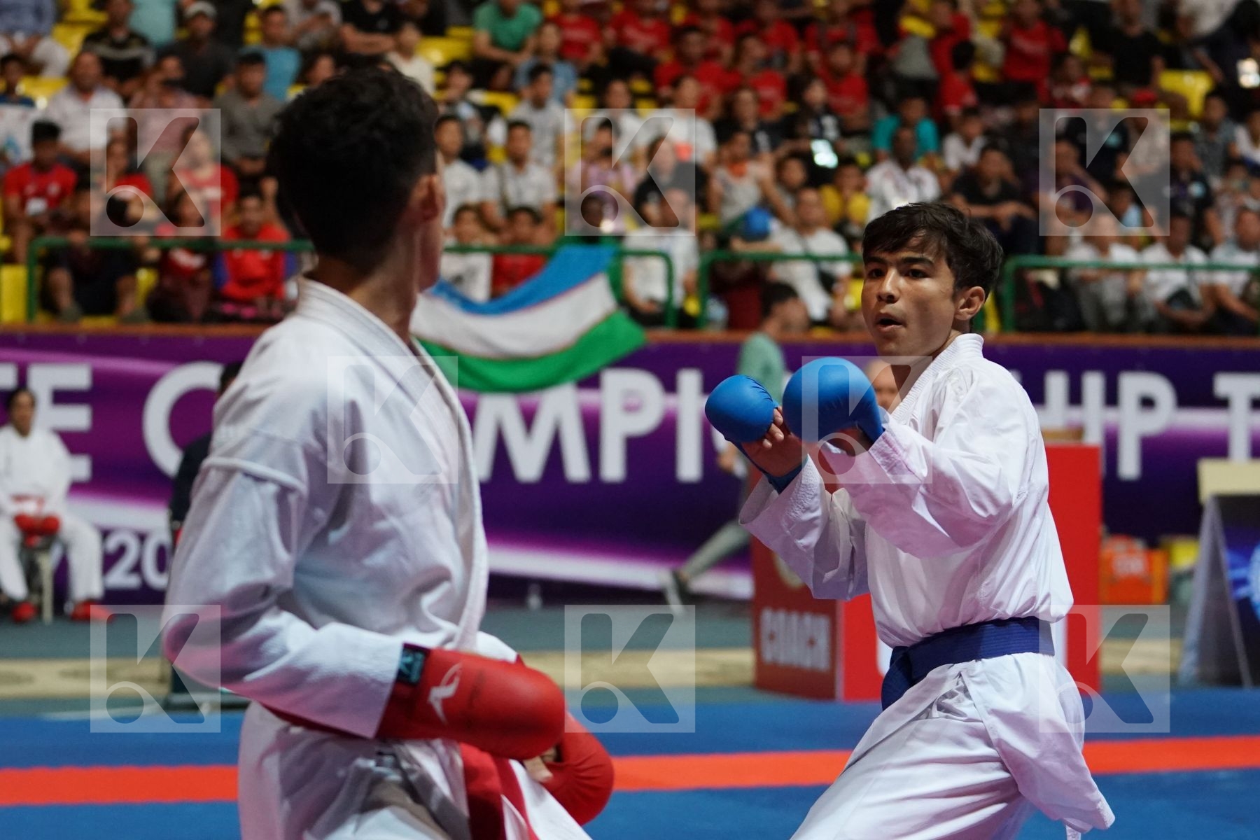 AKBAROV RAFAEL (KYRGYZSTAN) vs SAYMATOV SADRIDDIN (UZBEKISTAN) in Senior Kumite -60 Kg - Final bout