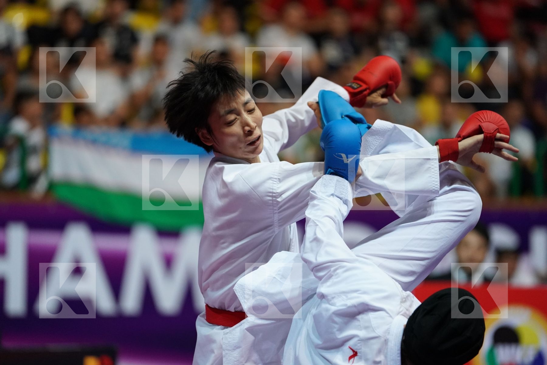 YIN XIAOYAN (PEOPLES REPUBLIC OF CHINA) vs ALIPOURKESHKA ROZITA (ISLAMIC REPUBLIC OF IRAN) in Senior Kumite -61 Kg - Final bout