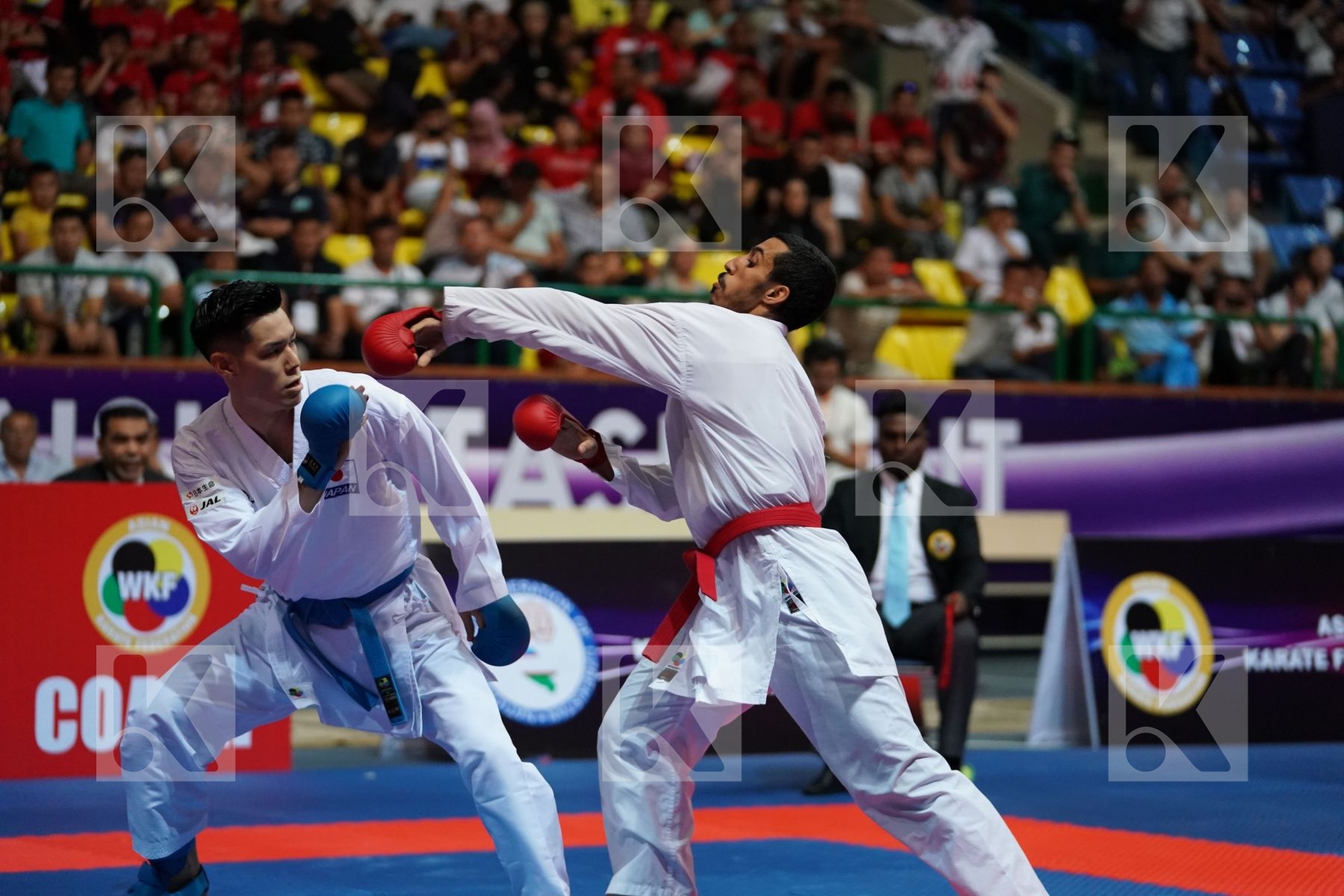 ALHAKAMI ABDULAZIZ (SAUDI ARABIA) vs NISHIMURA KEN (JAPAN) in Senior Kumite -75 Kg - Final bout