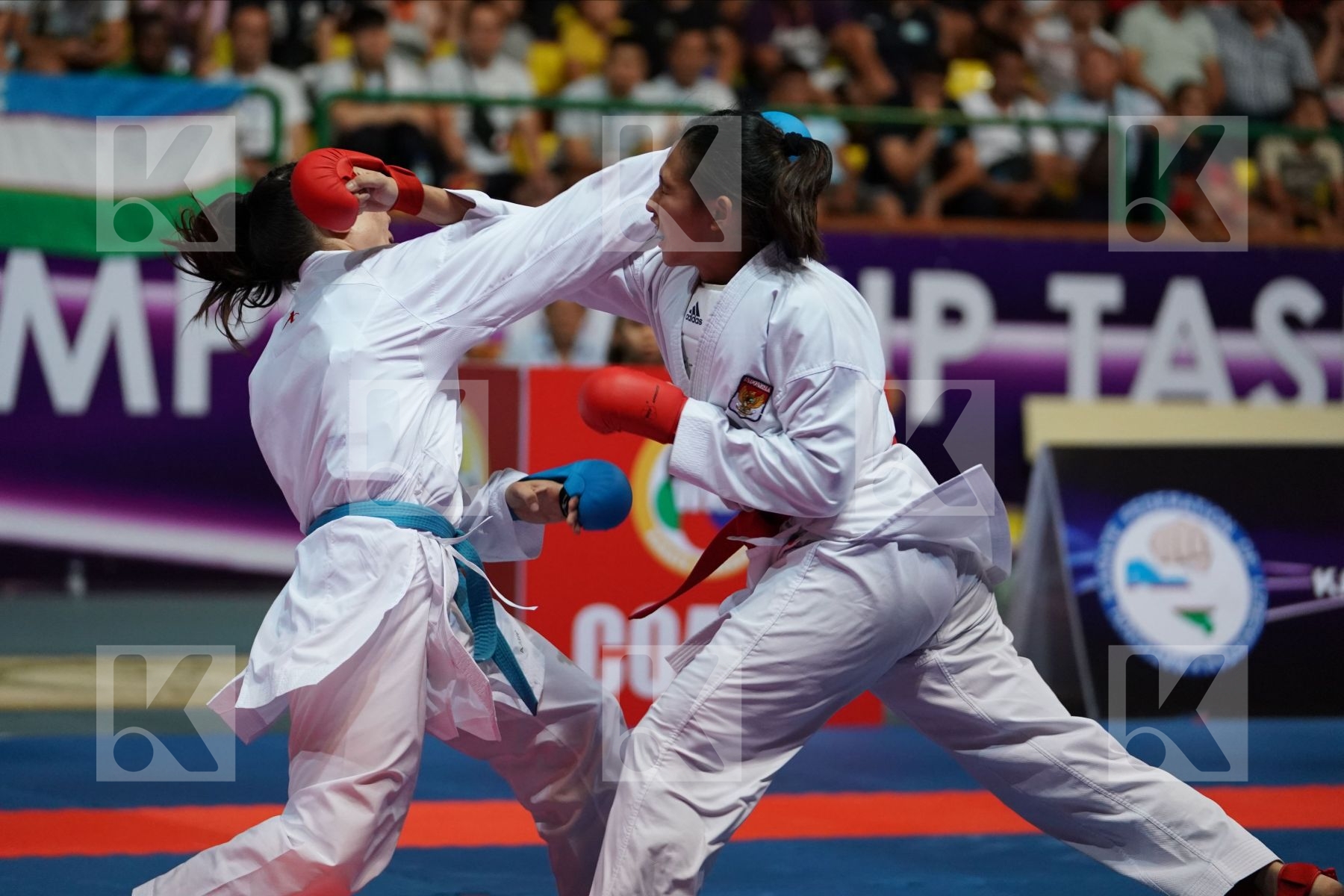 ZEFANYA CEYCO GEORGIA (INDONESIA) vs DJUMANIYAZOVA NODIRA (UZBEKISTAN) in Senior Kumite -68 Kg - Final bout