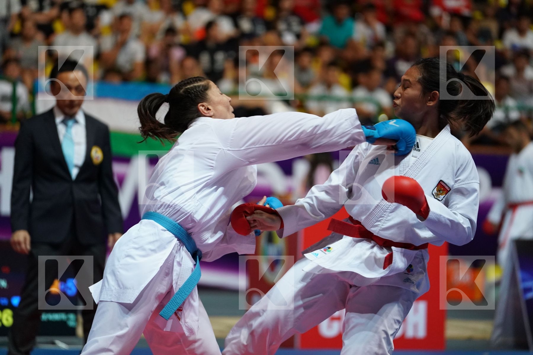 ZEFANYA CEYCO GEORGIA (INDONESIA) vs DJUMANIYAZOVA NODIRA (UZBEKISTAN) in Senior Kumite -68 Kg - Final bout