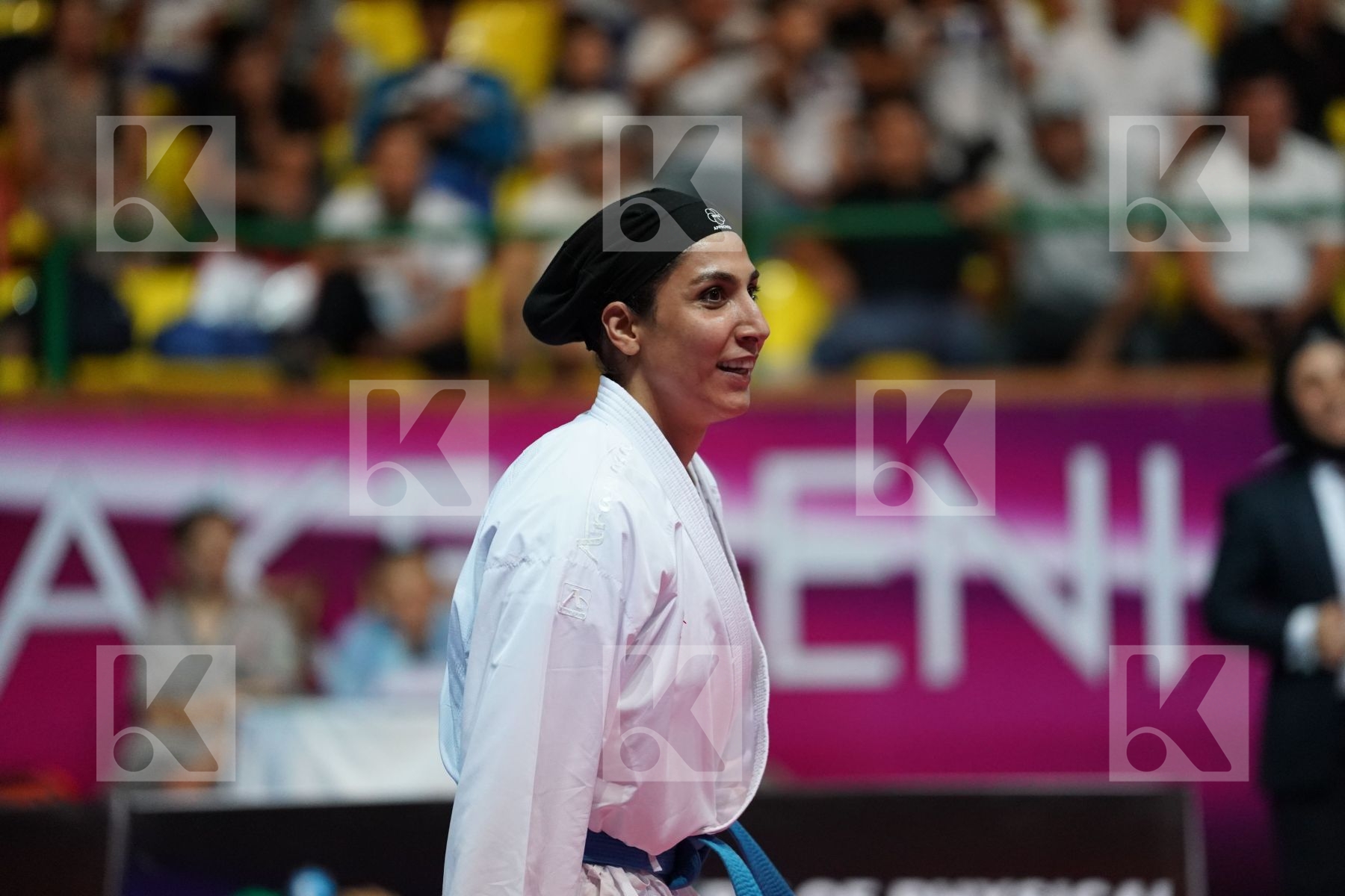 BERULTSEVA SOFYA (KAZAKHSTAN) vs ABBASALI HAMIDEH (ISLAMIC REPUBLIC OF IRAN) in Senior Kumite 68+ Kg - Final bout