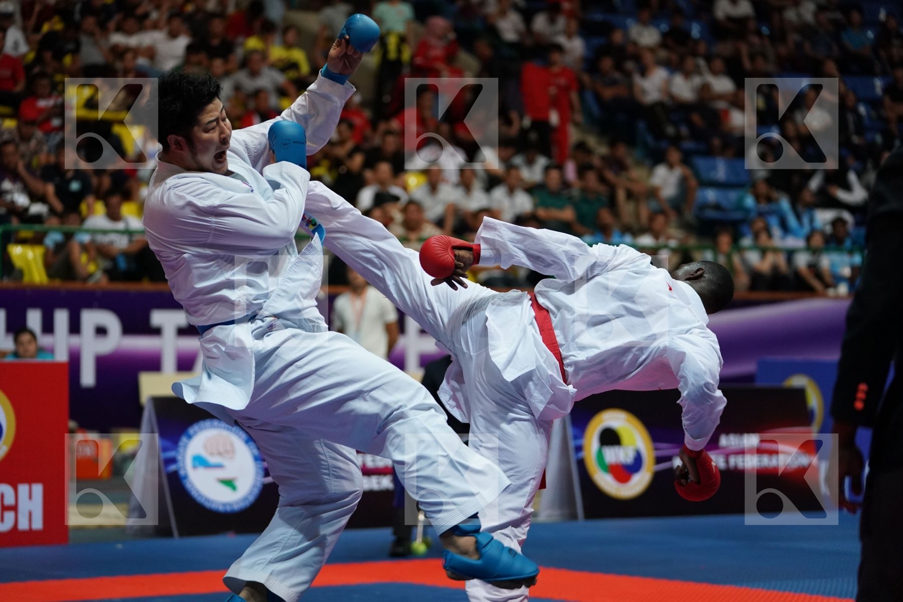HAMEDI TAREG (SAUDI ARABIA) vs KAGAWA HIDEYOSHI (JAPAN) in Senior Kumite 84+ Kg - Final bout