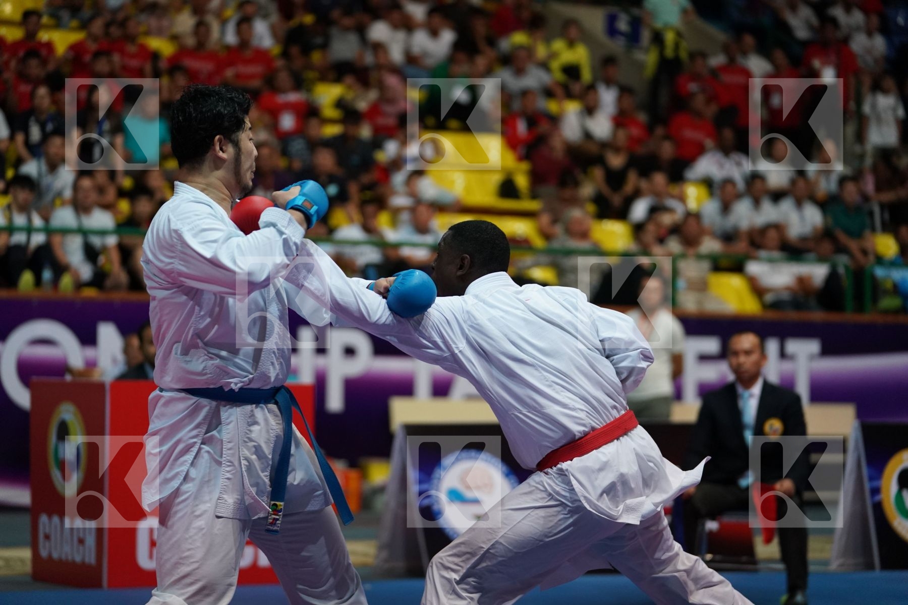 HAMEDI TAREG (SAUDI ARABIA) vs KAGAWA HIDEYOSHI (JAPAN) in Senior Kumite 84+ Kg - Final bout