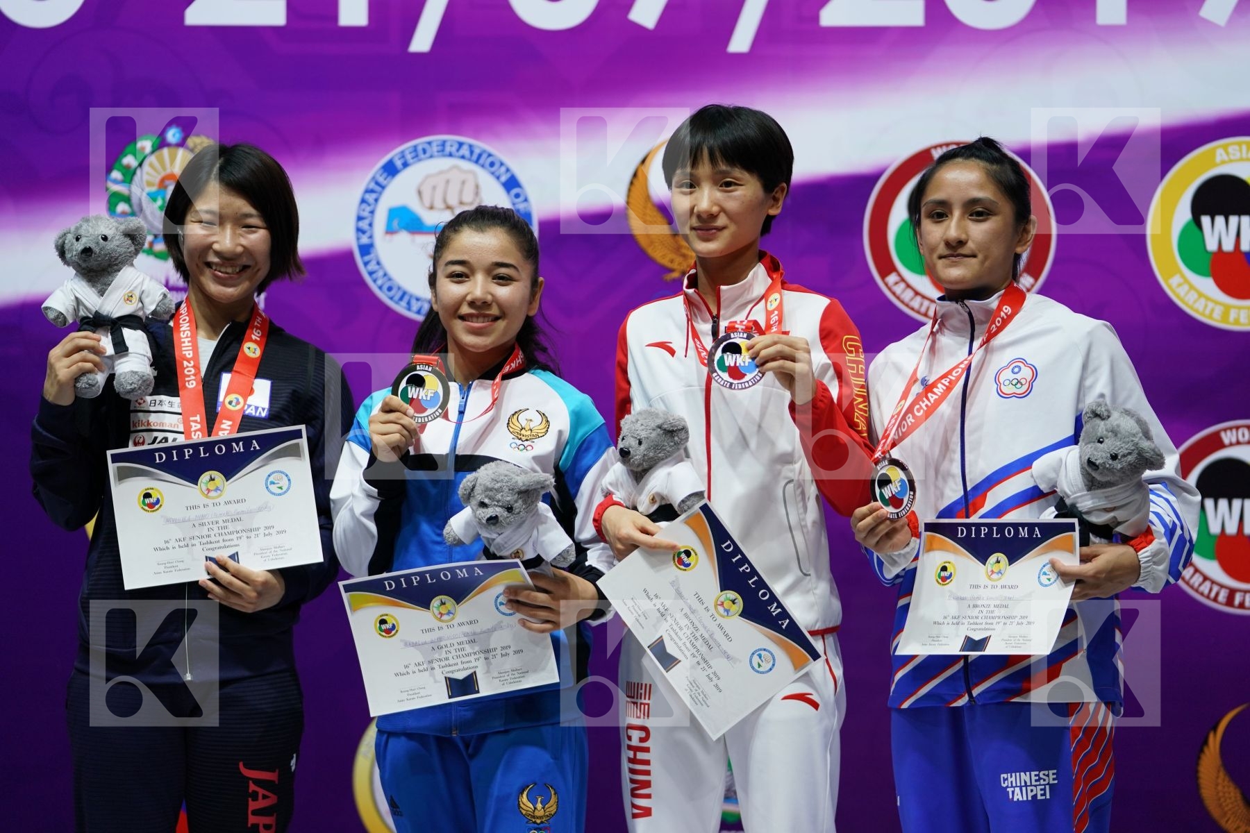 Podium of Senior Kumite -50 Kg