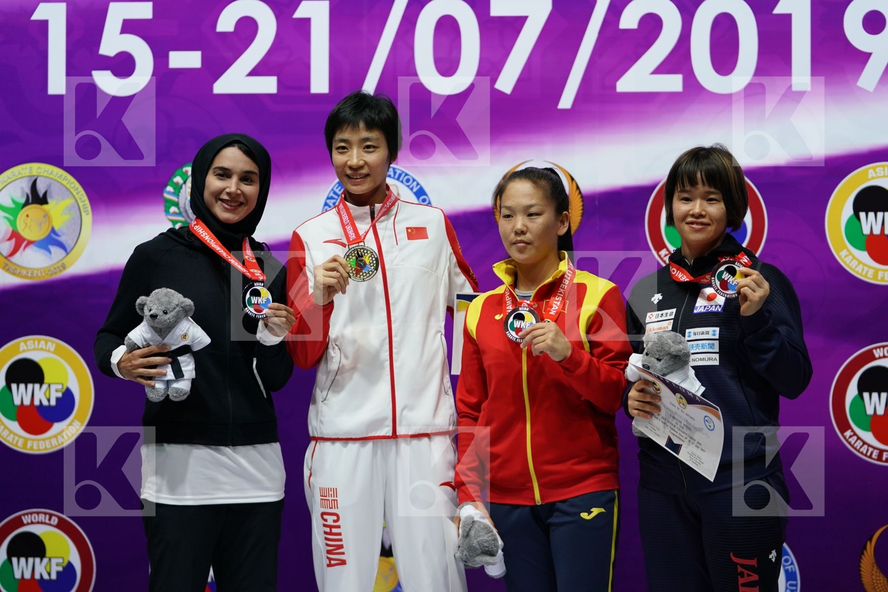 Podium of Senior Kumite -61 Kg