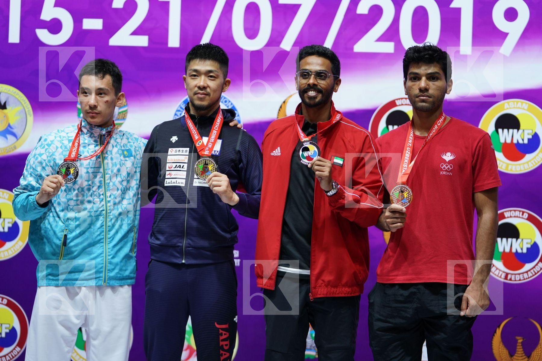 Podium of Senior Kumite -67 Kg