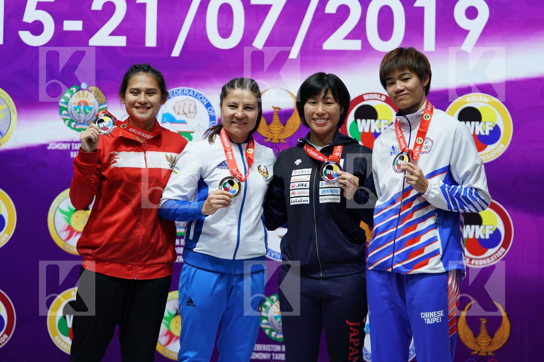 Podium of Senior Kumite -68 Kg