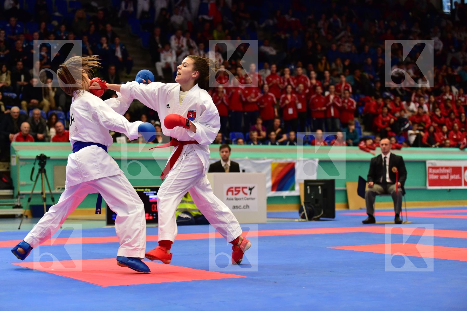 -48 kg Bourcois Aurore female finals france junior kumite Macejk