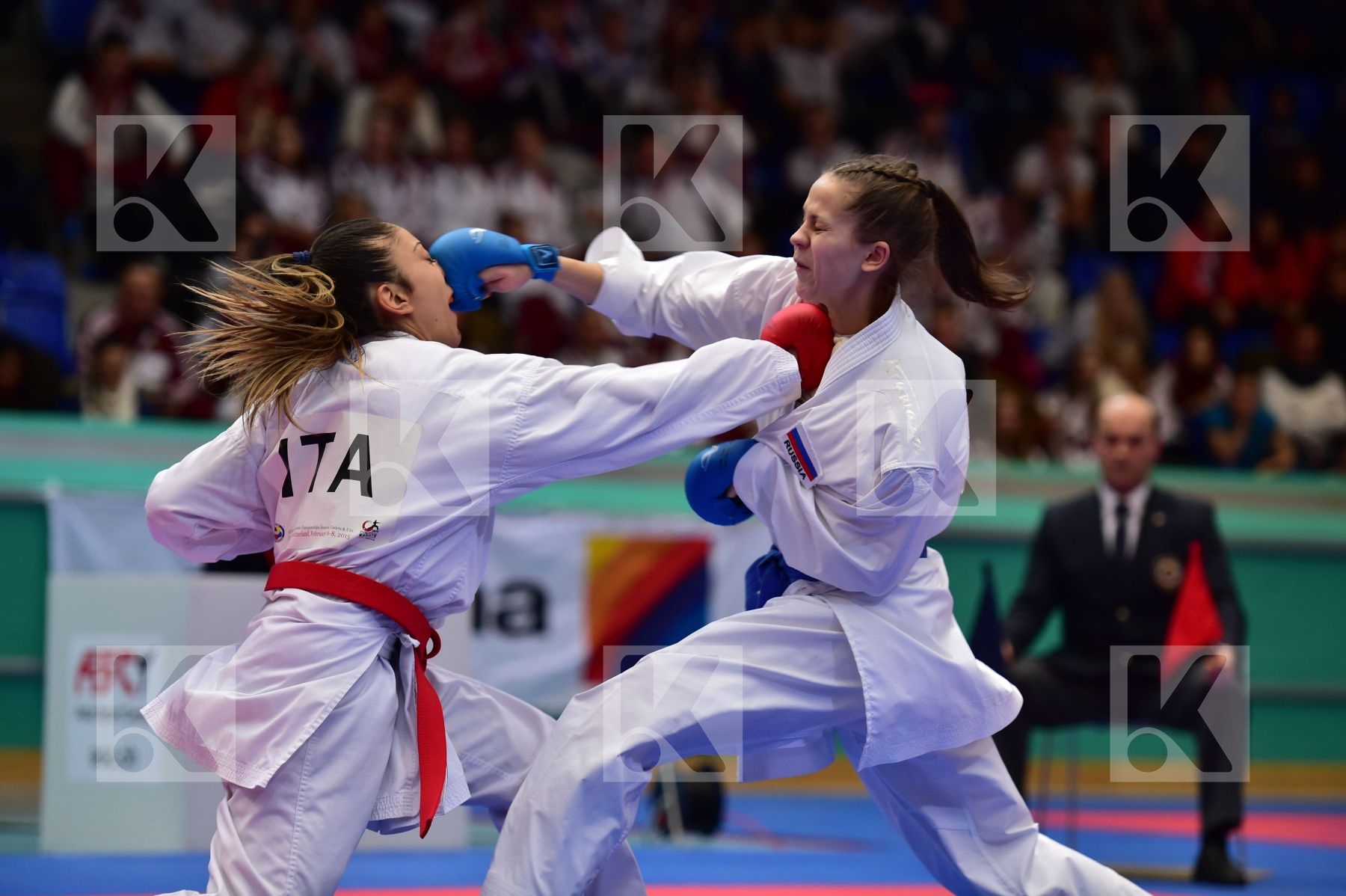 -55kg Finashkina Valeria italy kumite Riccardi Federica Russian