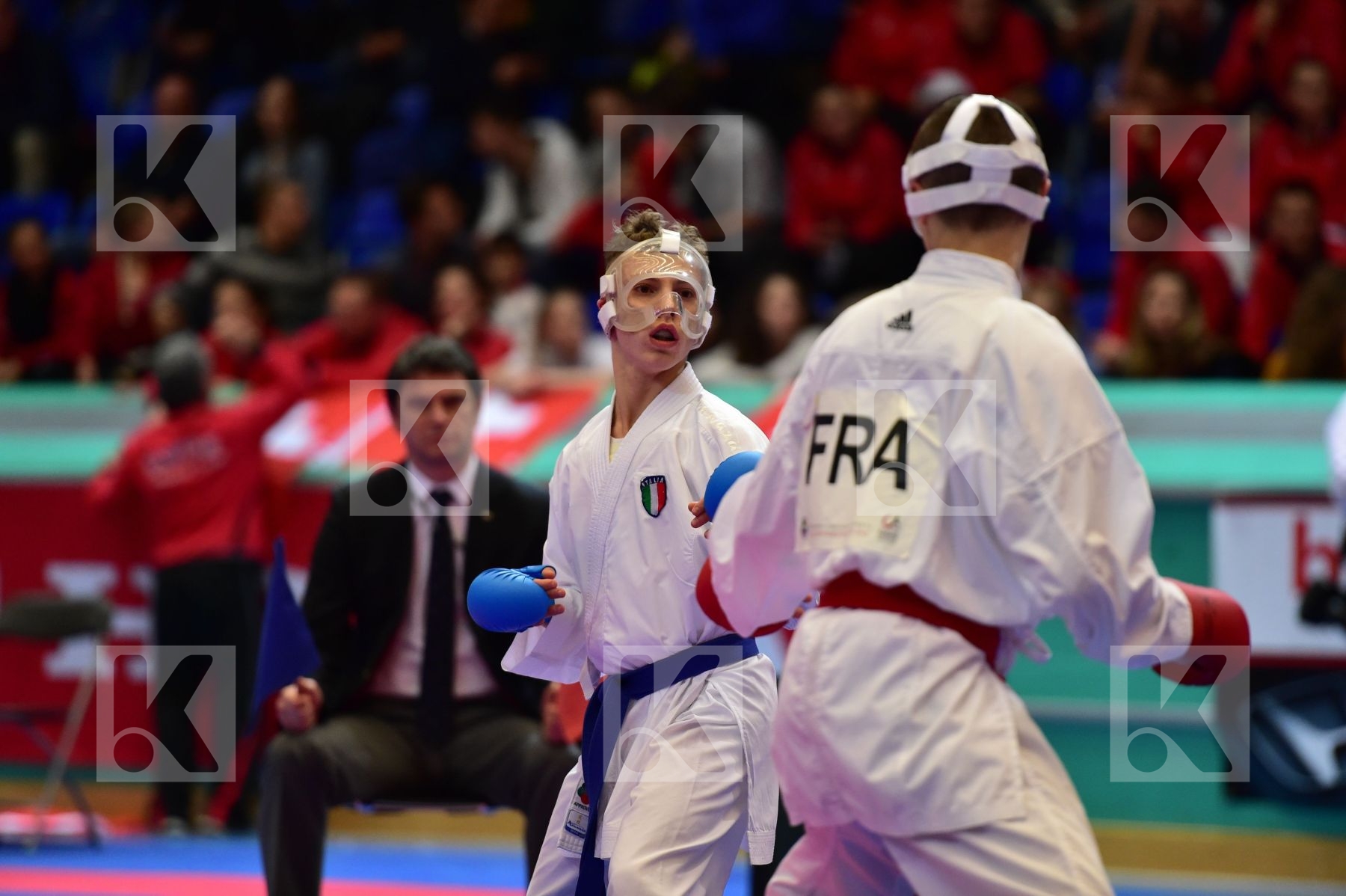 -57kg Azouz Tommy cadet finals france italy kumite male Marchese