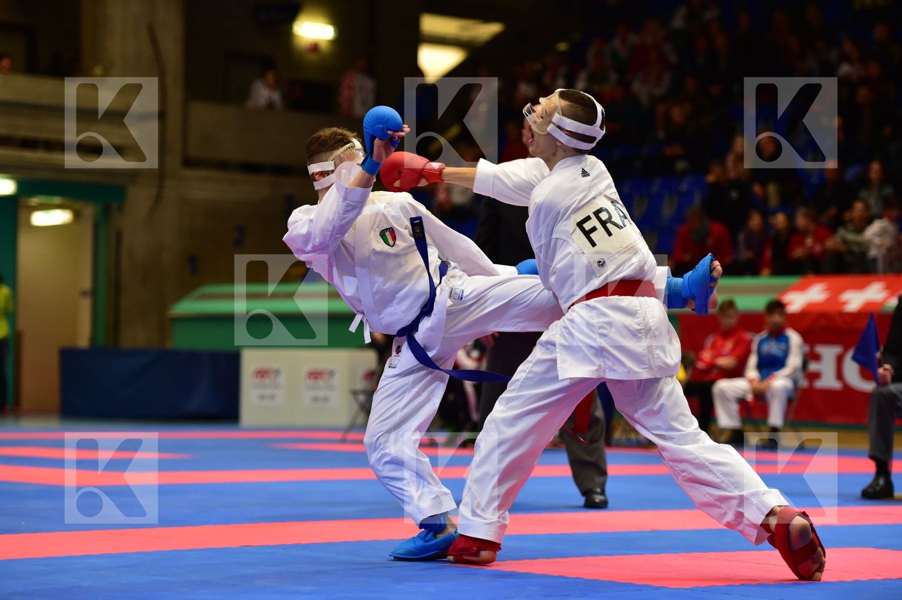 -57kg Azouz Tommy cadet finals france italy kumite male Marchese