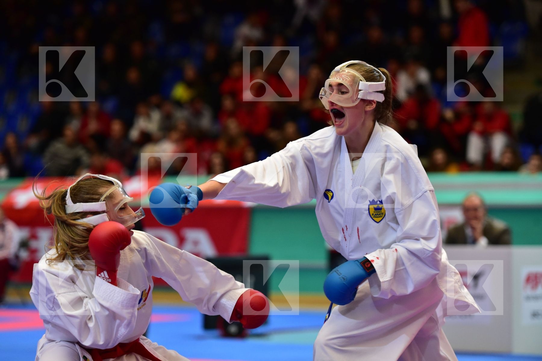 +54kg cadet female finals france kumite Lindstrom Madeleine Segu