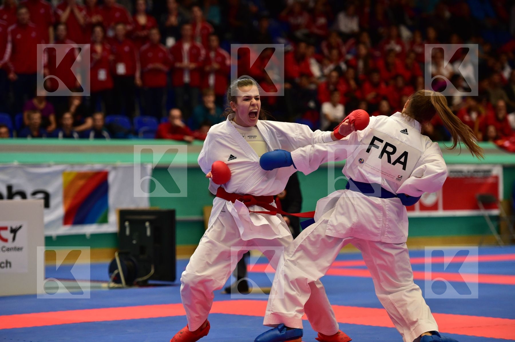 -48 kg Adidas Bourcois Aurore female finals france junior kumite