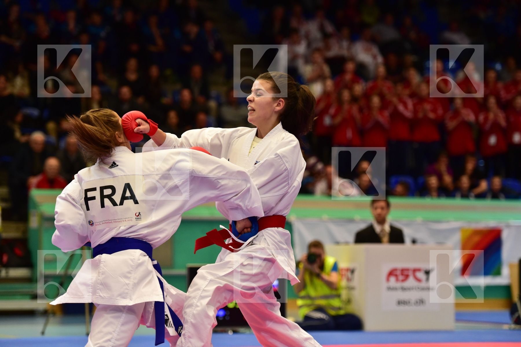 -48 kg Adidas Bourcois Aurore female finals france junior kumite