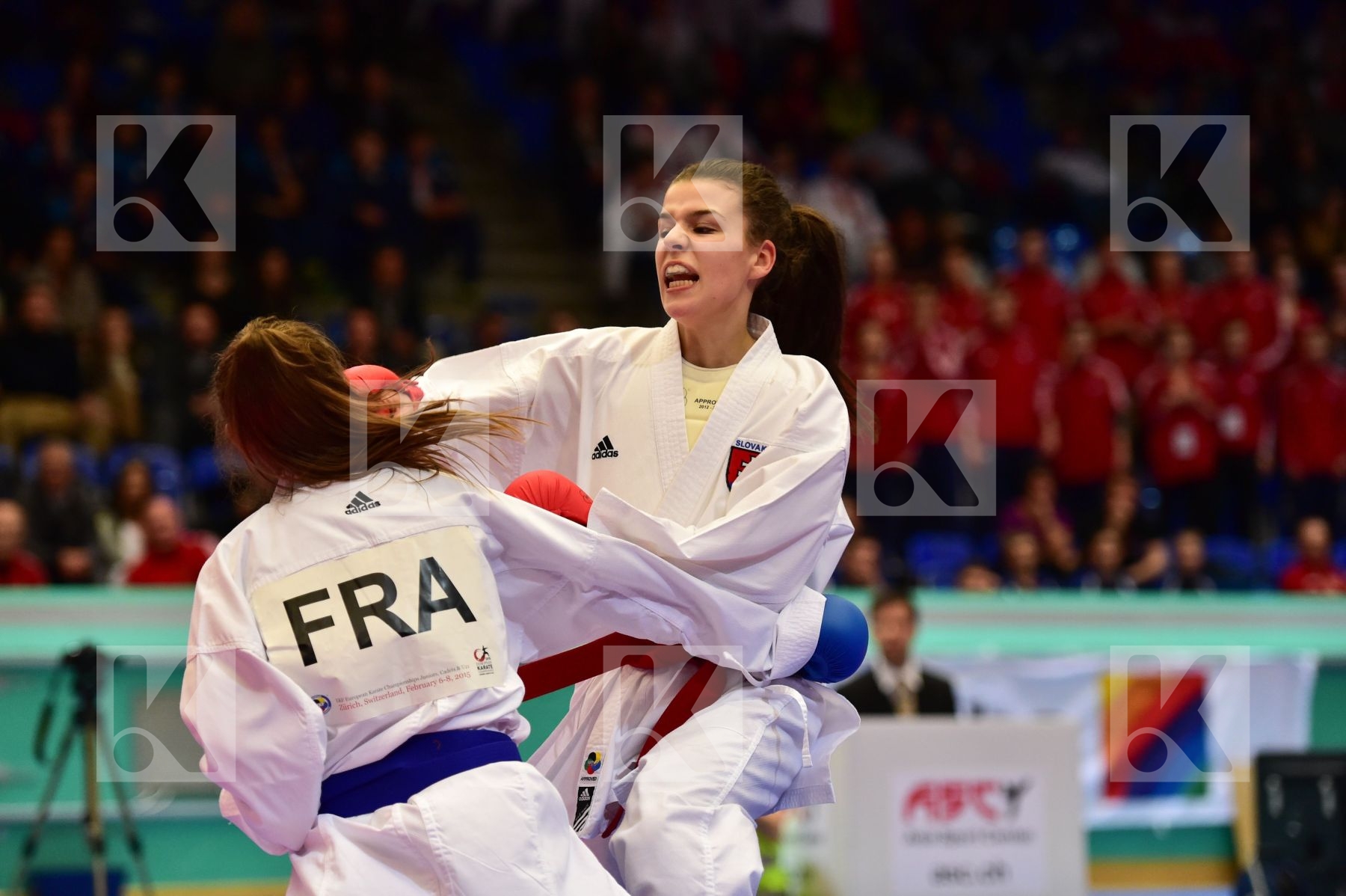 -48 kg Adidas Bourcois Aurore female finals france junior kumite