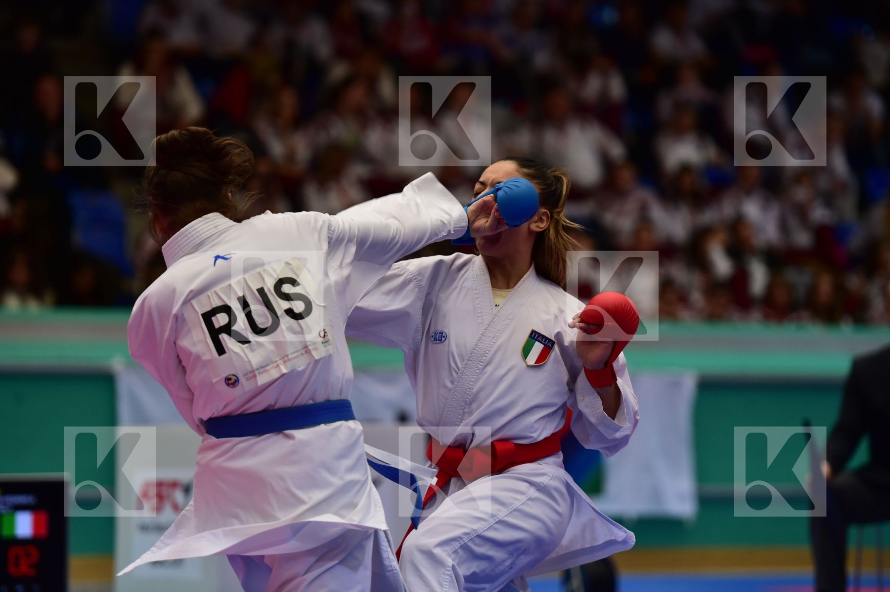 -55kg Arawaza Finashkina Valeria italy kumite Riccardi Federica