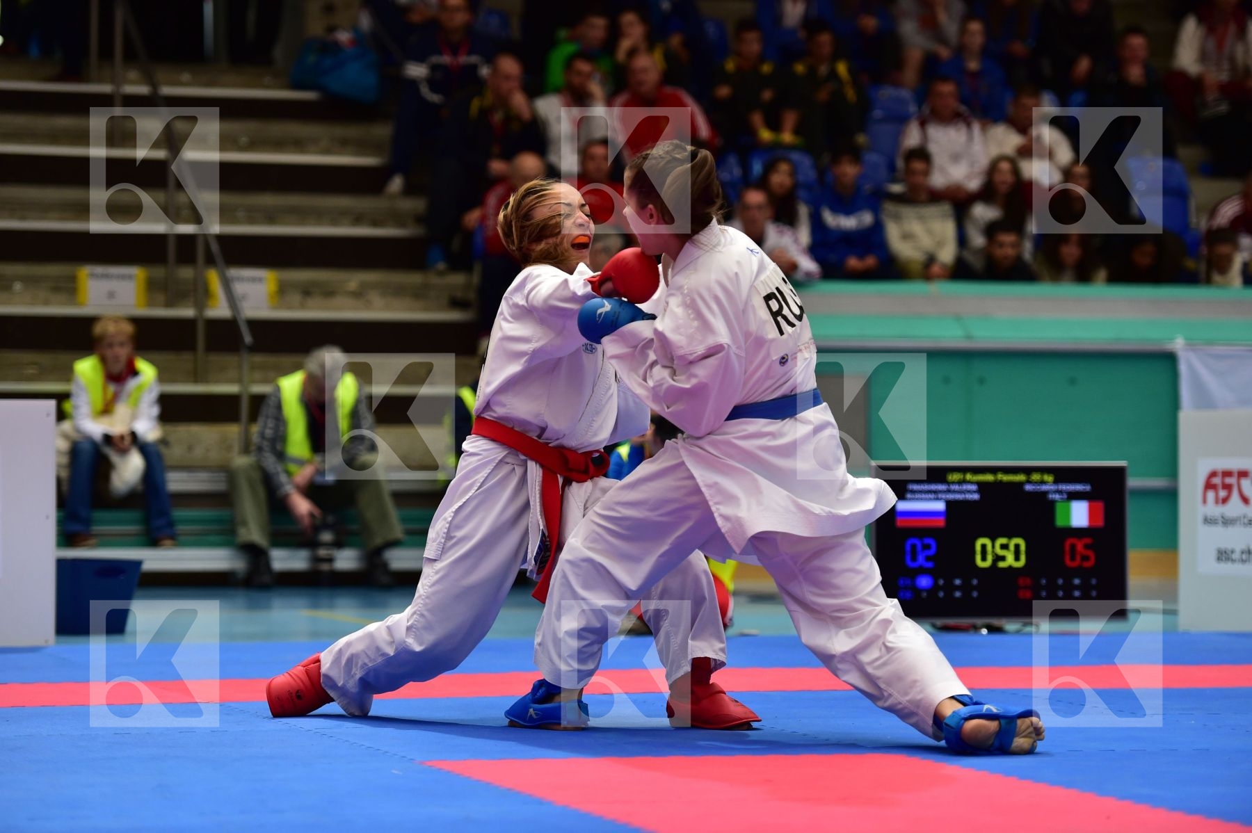 -55kg Finashkina Valeria italy kumite Riccardi Federica Russian