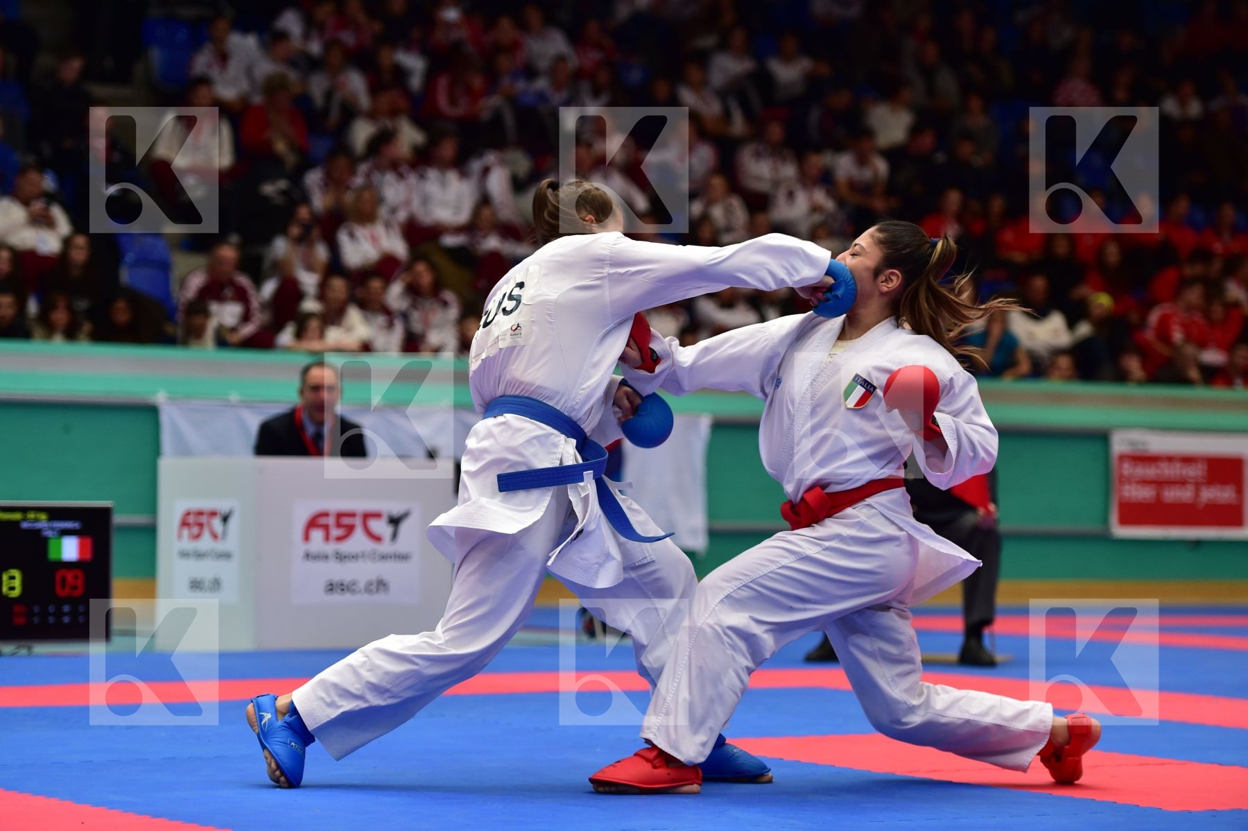 -55kg Finashkina Valeria italy kumite Riccardi Federica Russian