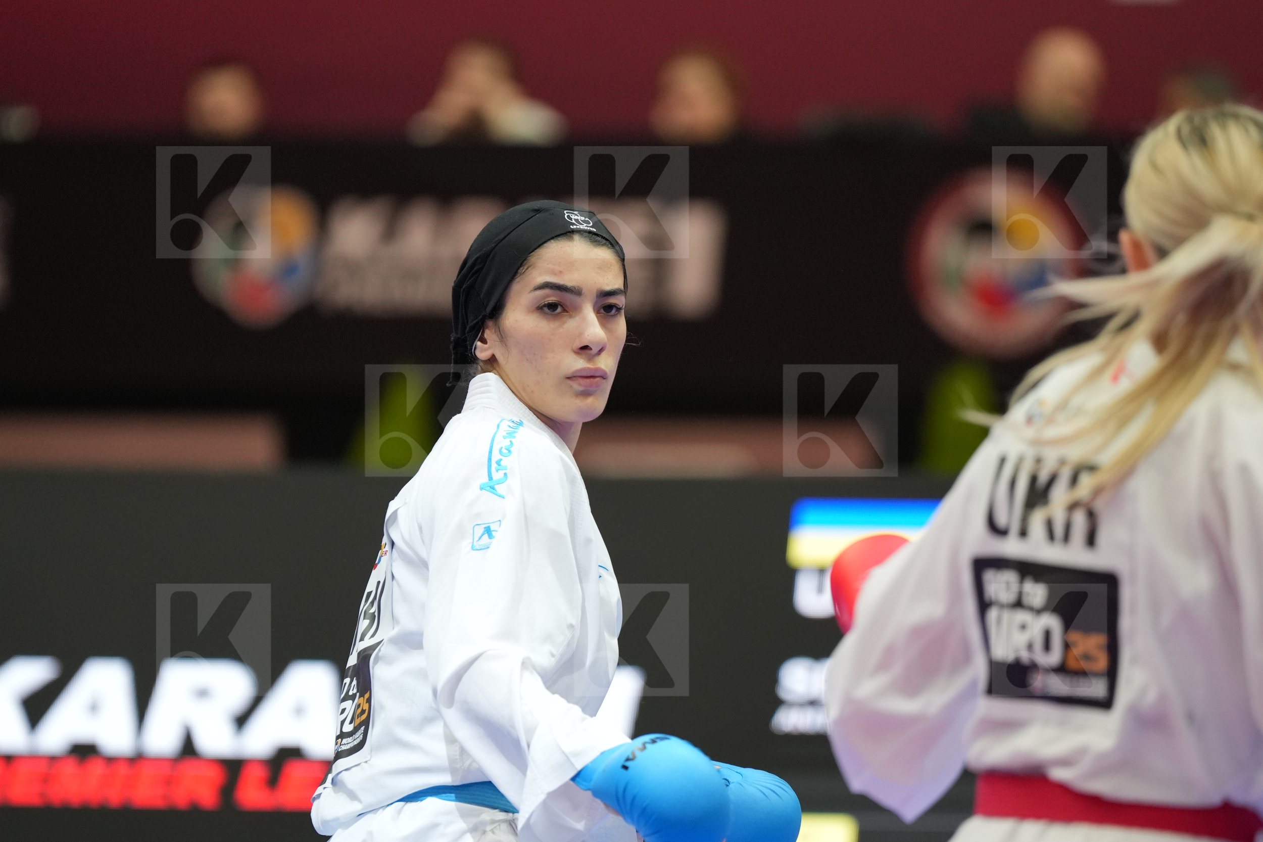 SEROGINA ANITA (UKRAINE) vs GOLSHADNEZHAD ATOUSA (IRAN) in Female Kumite -61 Kg - Final bout