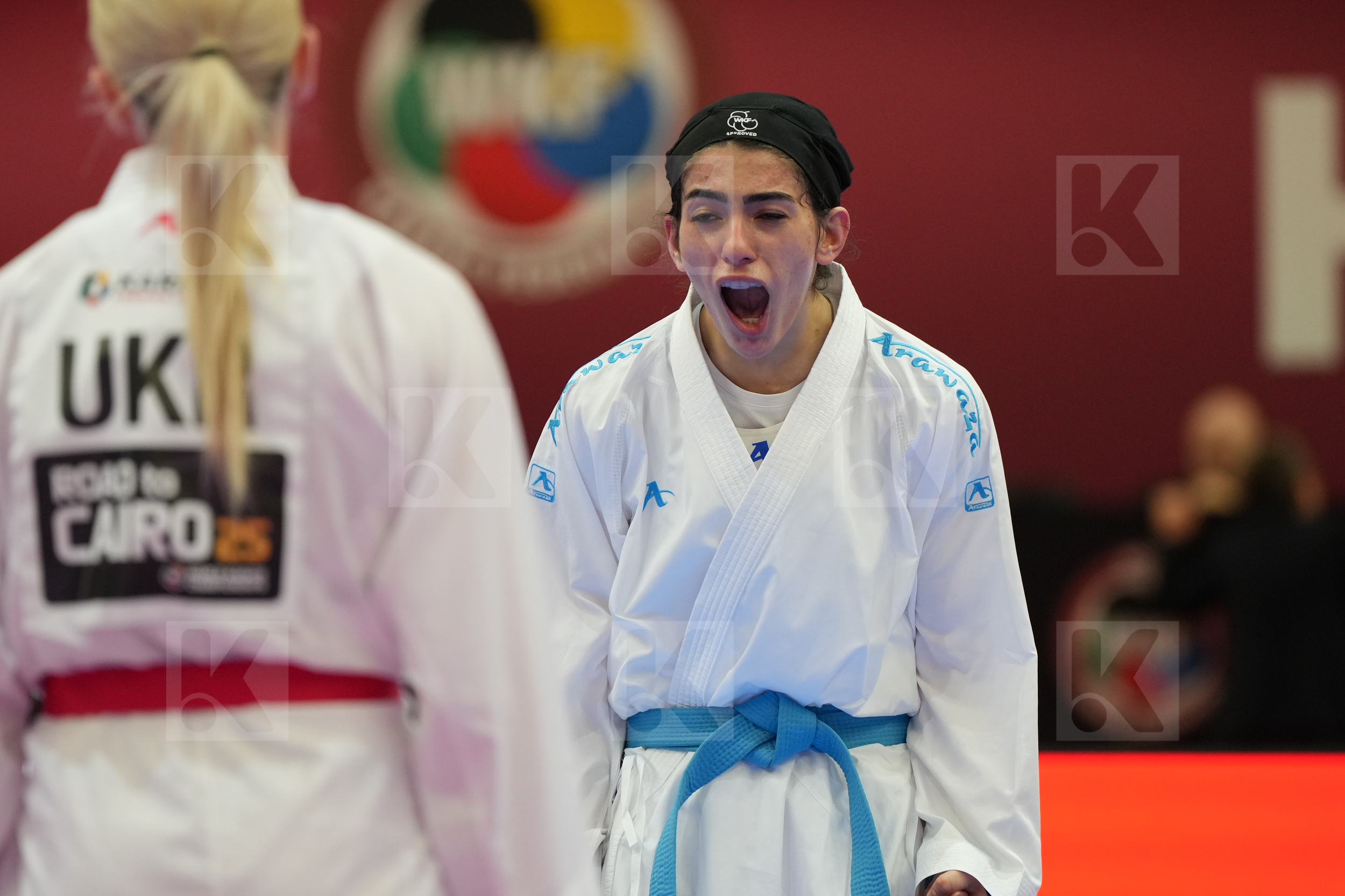 SEROGINA ANITA (UKRAINE) vs GOLSHADNEZHAD ATOUSA (IRAN) in Female Kumite -61 Kg - Final bout