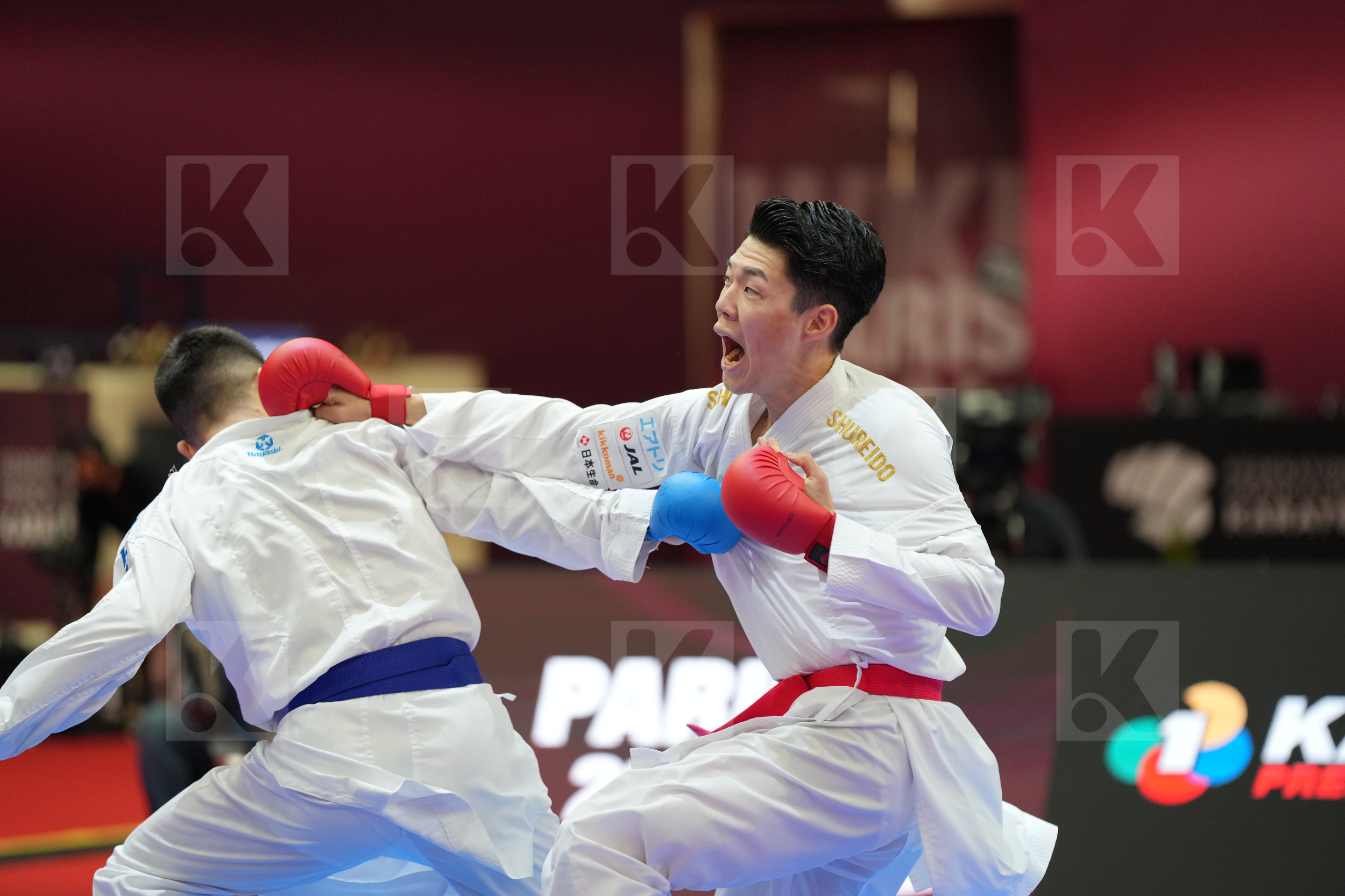 HASHIMOTO HIROMU (JAPAN) vs SAMDAN ERAY (TURKEY) in Male Kumite -60 Kg - Final bout