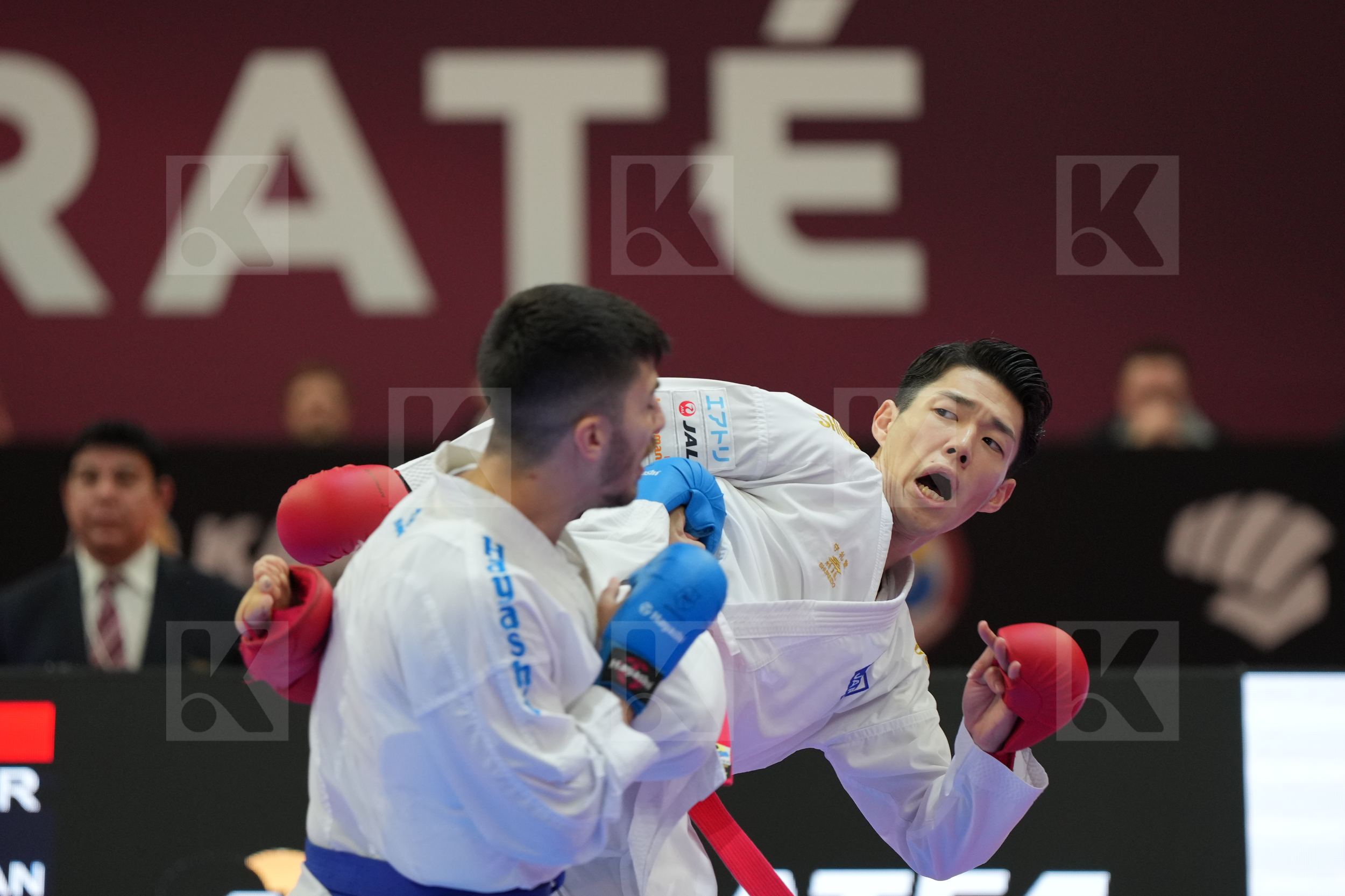 HASHIMOTO HIROMU (JAPAN) vs SAMDAN ERAY (TURKEY) in Male Kumite -60 Kg - Final bout