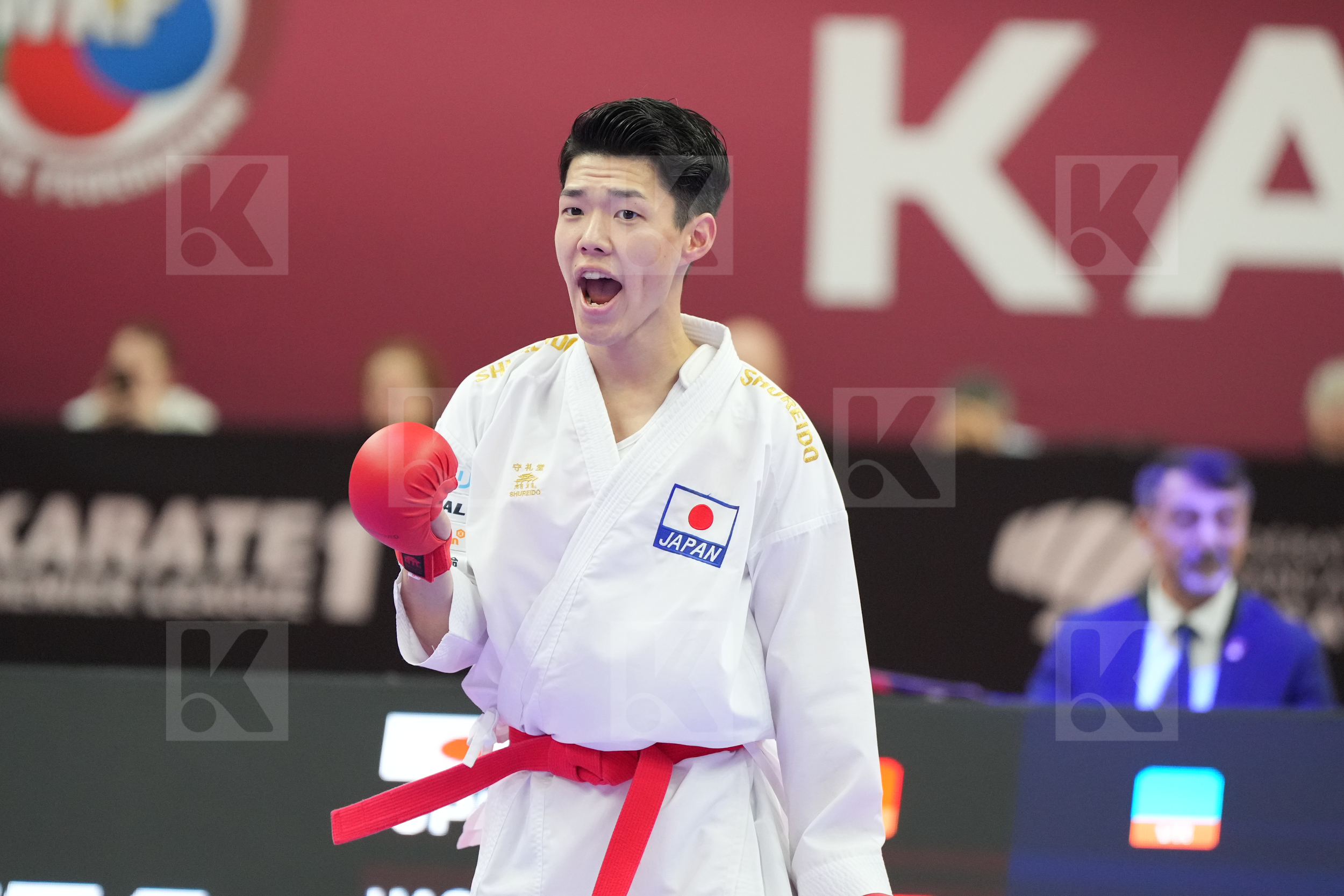 HASHIMOTO HIROMU (JAPAN) vs SAMDAN ERAY (TURKEY) in Male Kumite -60 Kg - Final bout