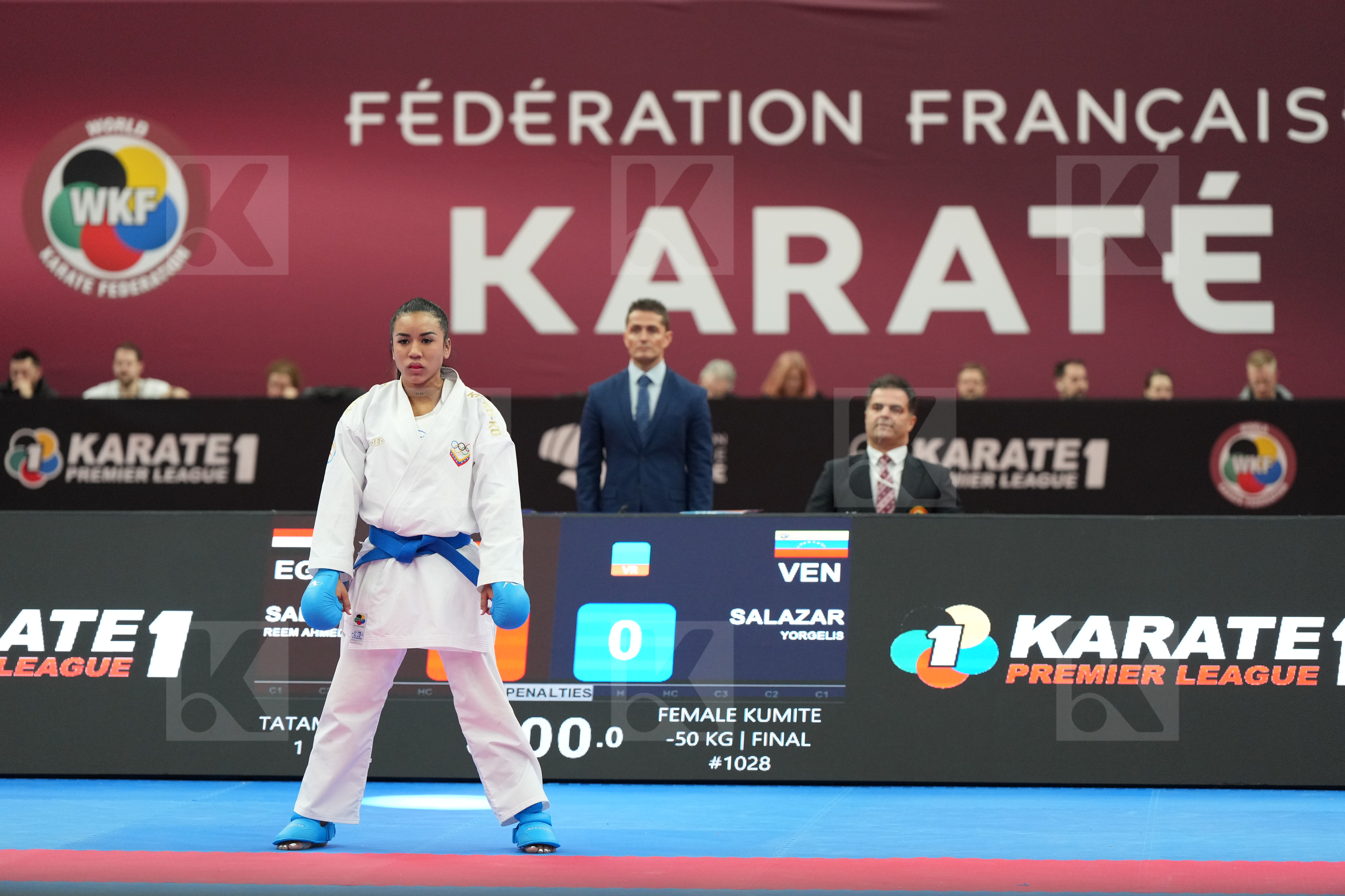 SALAMA REEM AHMED (EGYPT) vs SALAZAR YORGELIS (VENEZUELA) in Female Kumite -50 Kg - Final bout