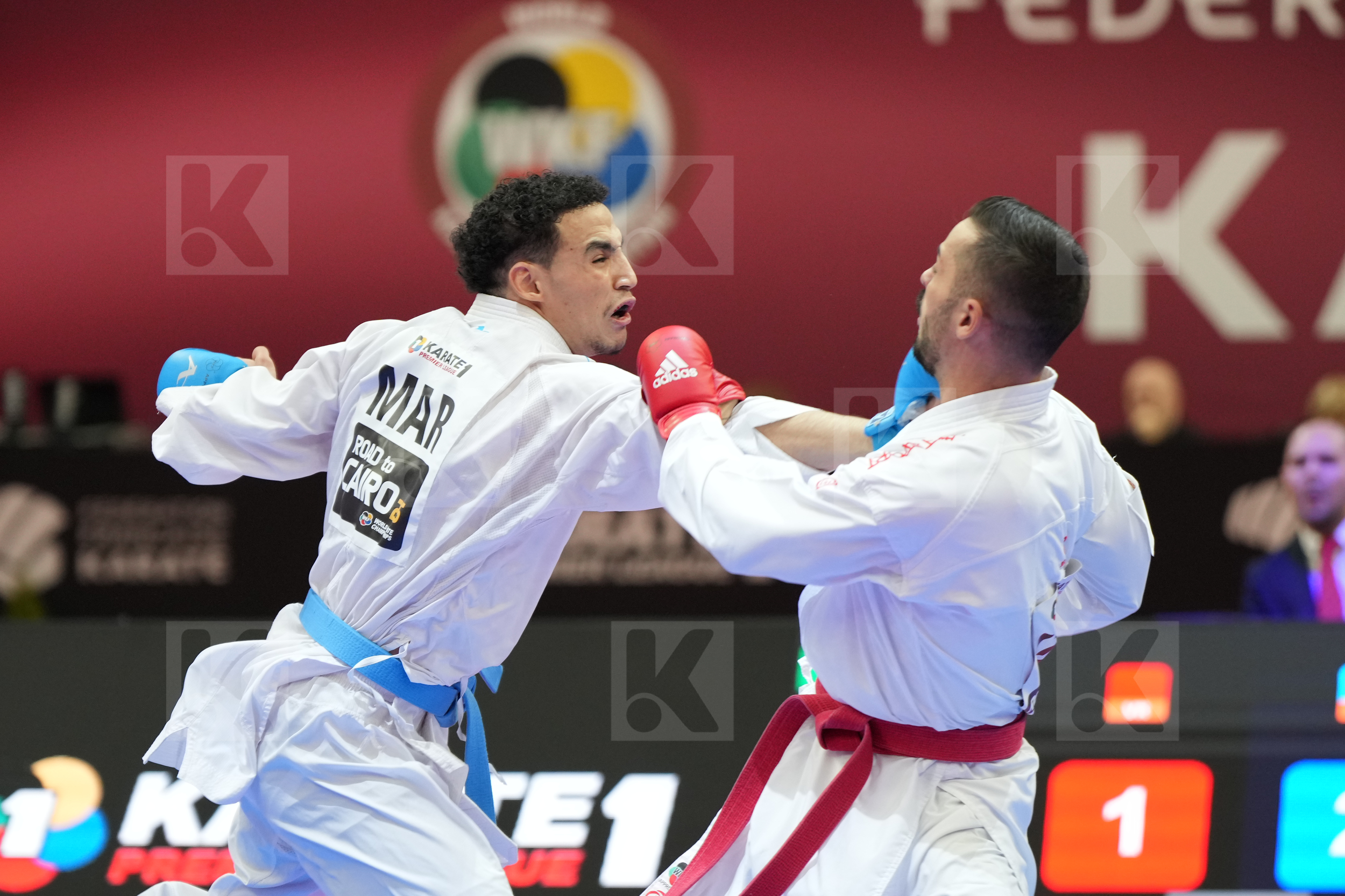 MARESCA LUCA (ITALY) vs OUBAYA SAID (MOROCCO) in Male Kumite -67 Kg - Final bout