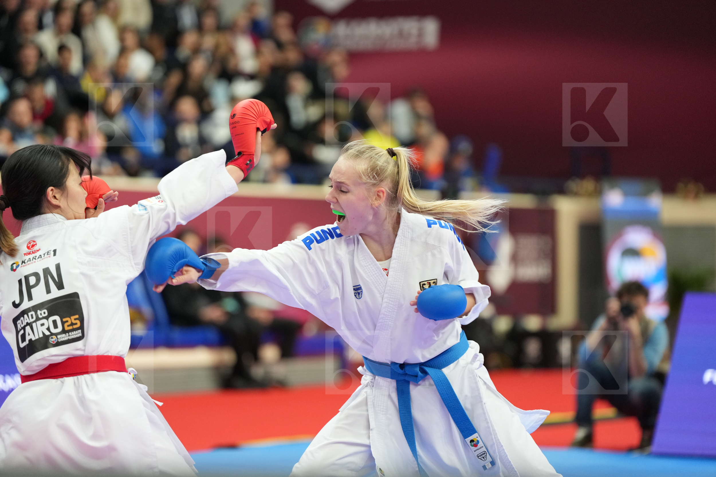SHIMA AIRI (JAPAN) vs BITSCH MIA (GERMANY) in Female Kumite -55 Kg - Final bout