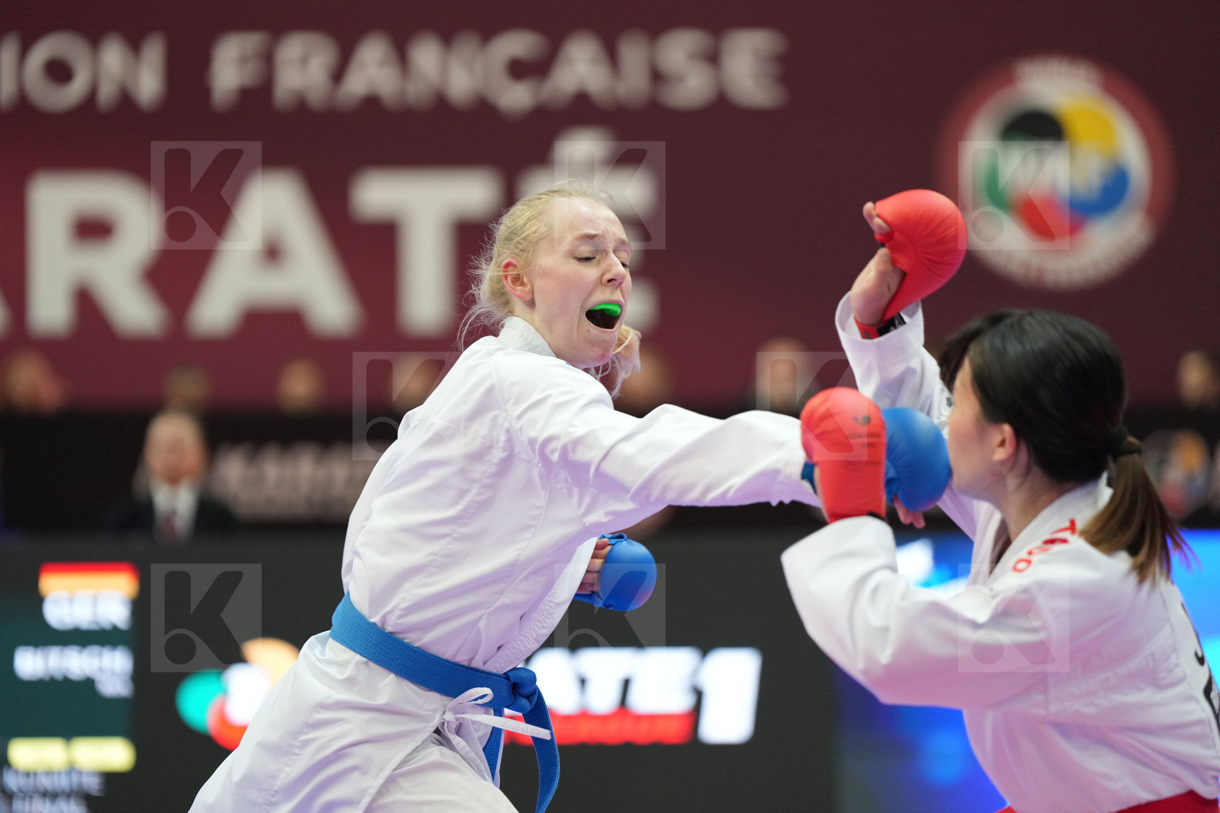 SHIMA AIRI (JAPAN) vs BITSCH MIA (GERMANY) in Female Kumite -55 Kg - Final bout