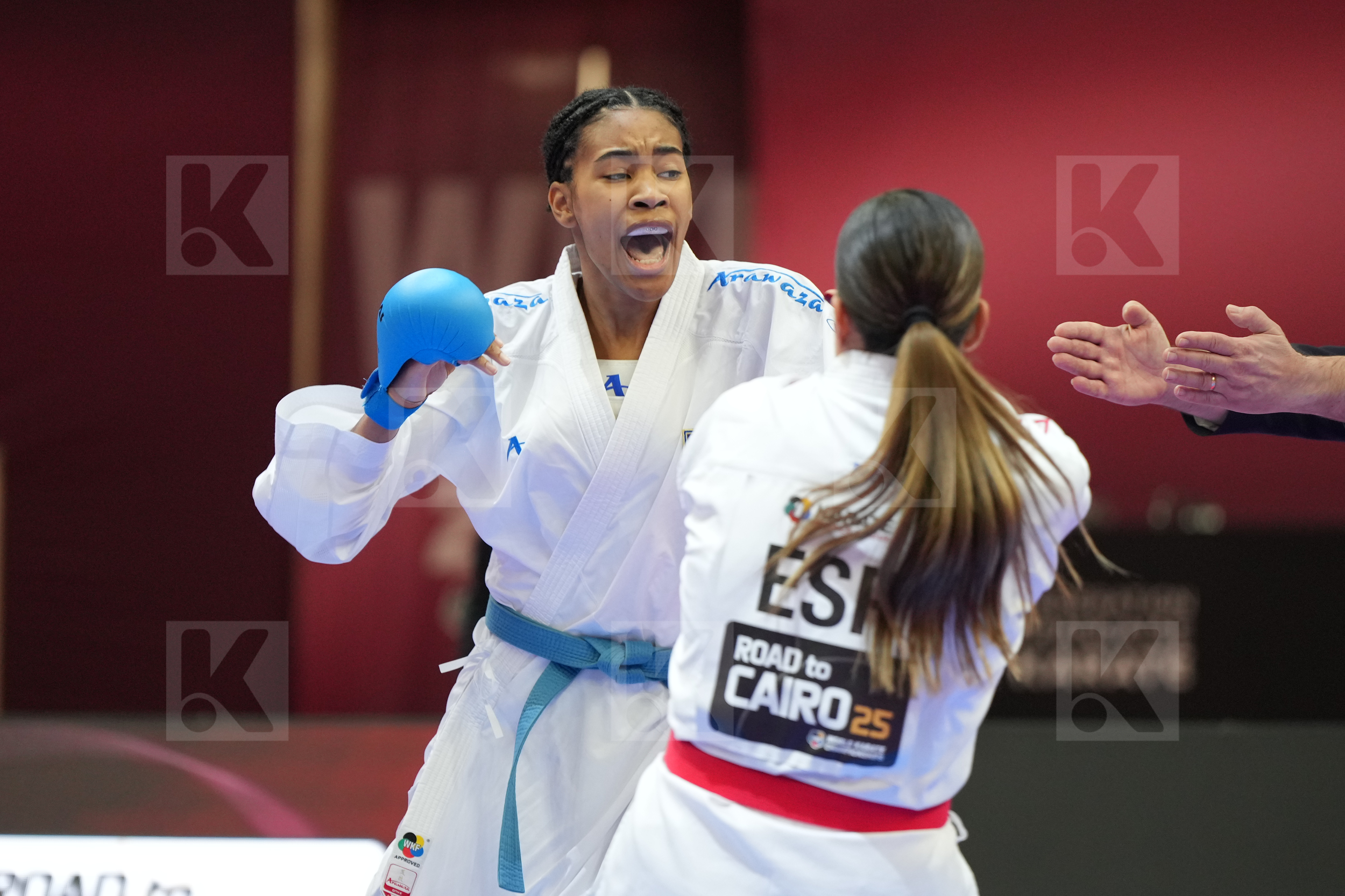 TORRES GARCIA MARIA (SPAIN) vs WALTERS ROCHELLE (ENGLAND) in Female Kumite 68+ Kg - Final bout