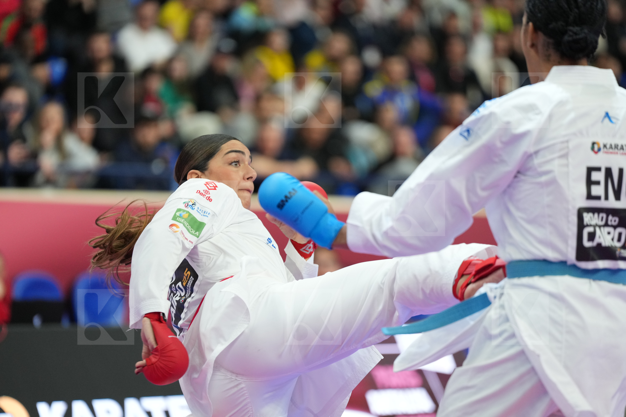 TORRES GARCIA MARIA (SPAIN) vs WALTERS ROCHELLE (ENGLAND) in Female Kumite 68+ Kg - Final bout