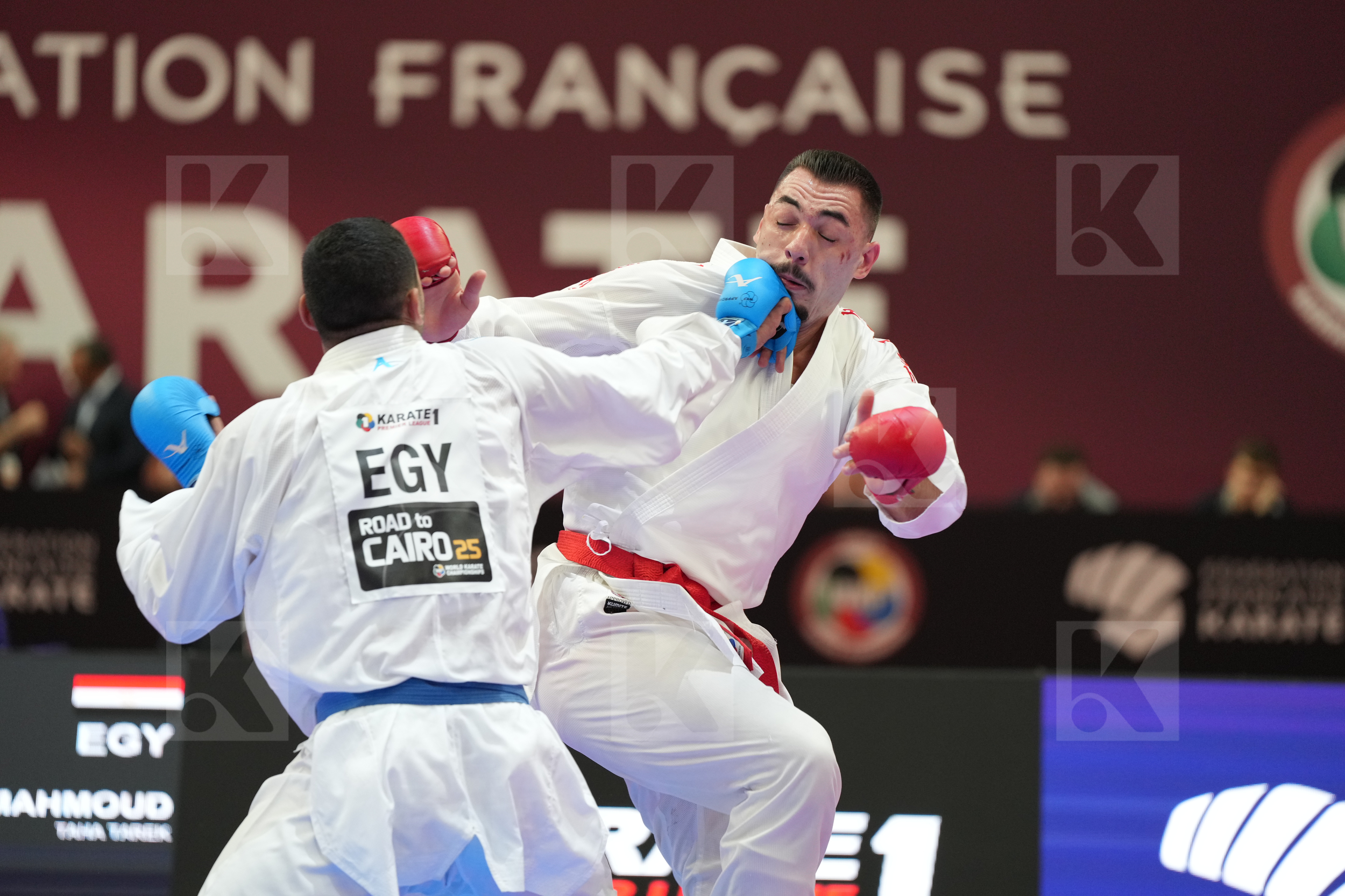 BOSTANDZIC ANES (BOSNIA and HERZEGOVINA) vs MAHMOUD TAHA TAREK (EGYPT) in Male Kumite 84+ Kg - Final bout