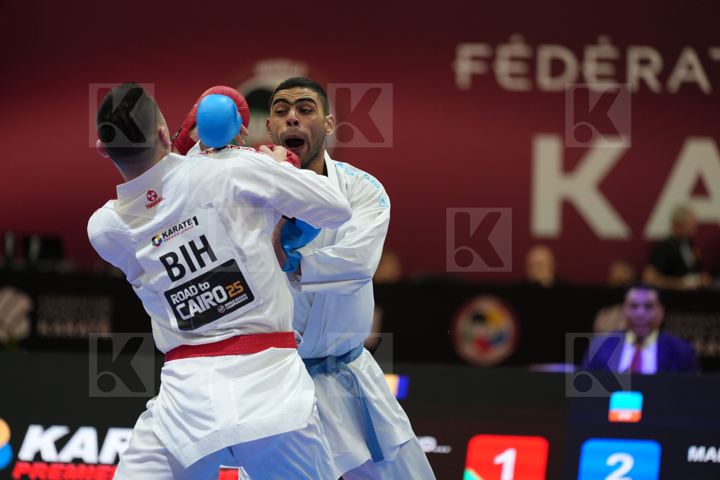 BOSTANDZIC ANES (BOSNIA and HERZEGOVINA) vs MAHMOUD TAHA TAREK (EGYPT) in Male Kumite 84+ Kg - Final bout