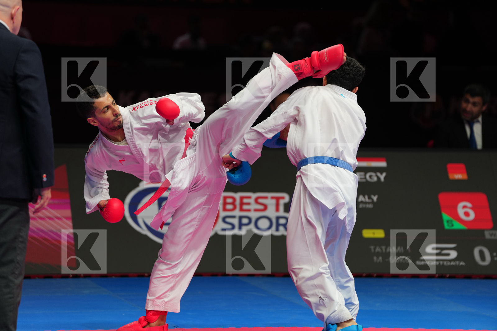 ALY ZYAD (EGYPT) vs  SAVADOV FARID (AZERBAIJAN) in Male Kumite -60 Kg - Bronze Bout