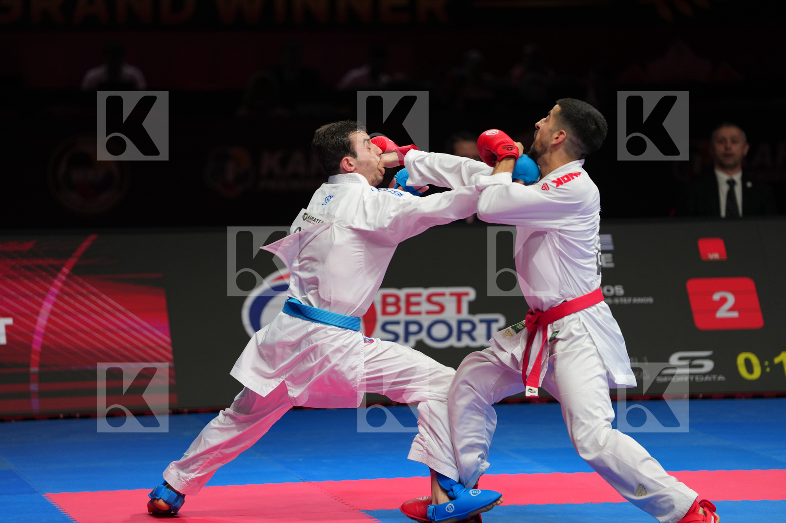 XENOS CHRISTOS-STEFANOS (GREECE) vs SORDIA TSOTNE (GEOGIA) in Male Kumite -60 Kg - Final Bout