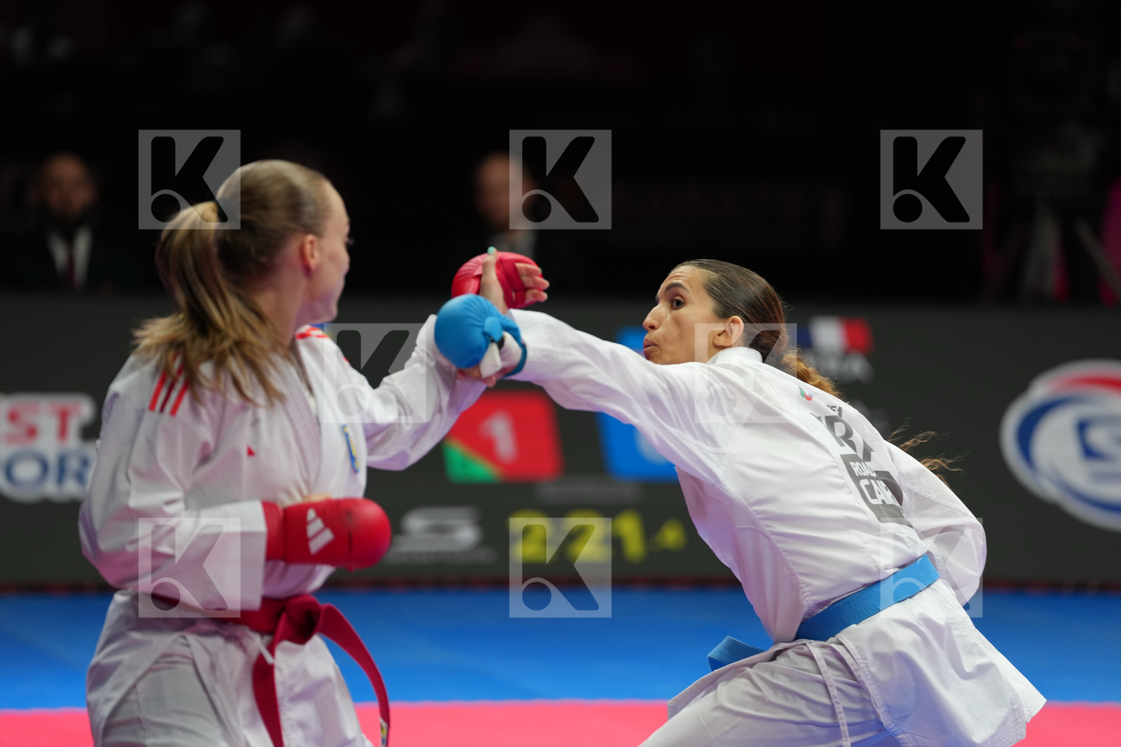 PALASHEVSKA YULIIA (UKRAINE) vs BOUDERBANE SOPHIA (FRANCE) in Female Kumite -50 Kg - Bronze Bout